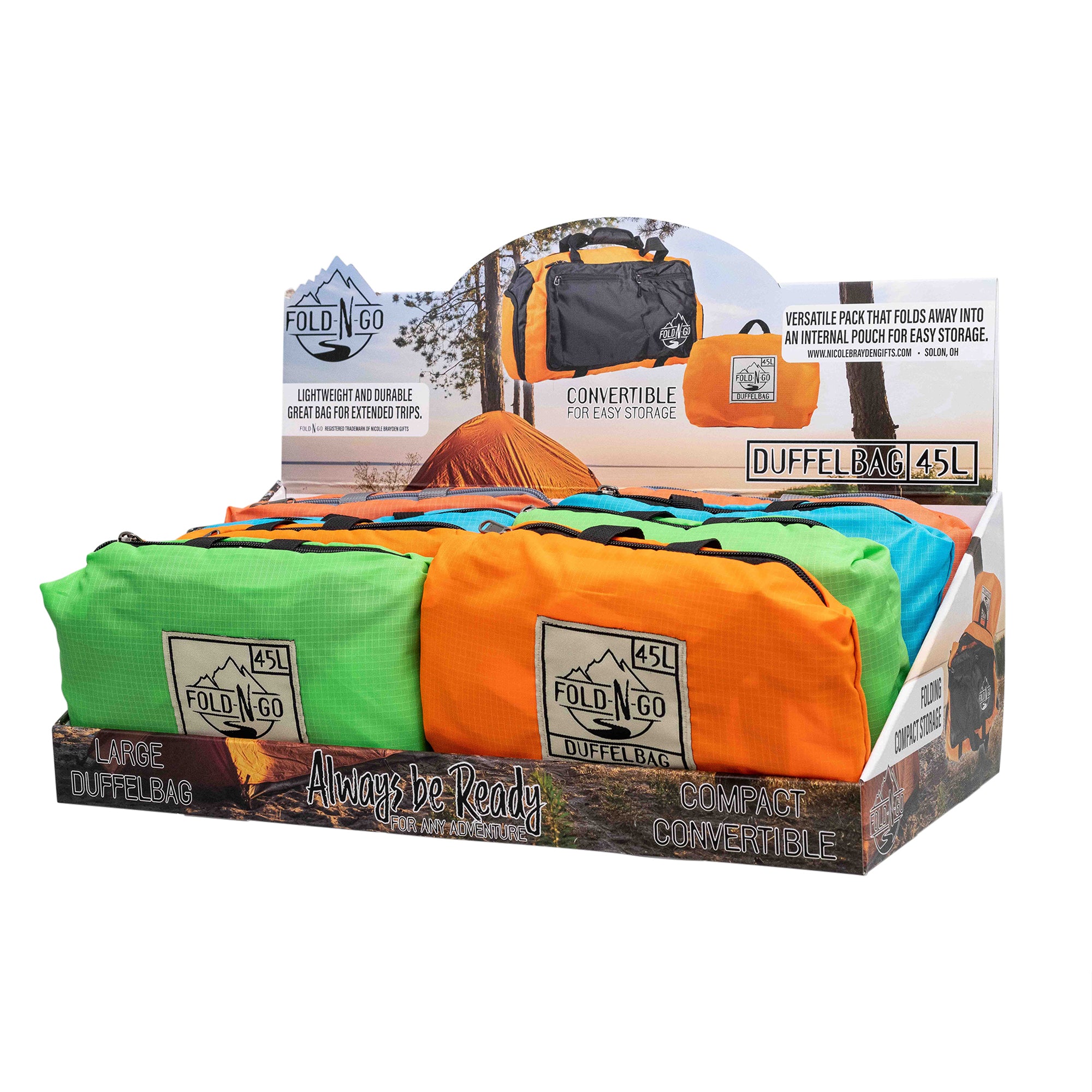 Fold N Go-Collapsible Duffel Bag 45L Display