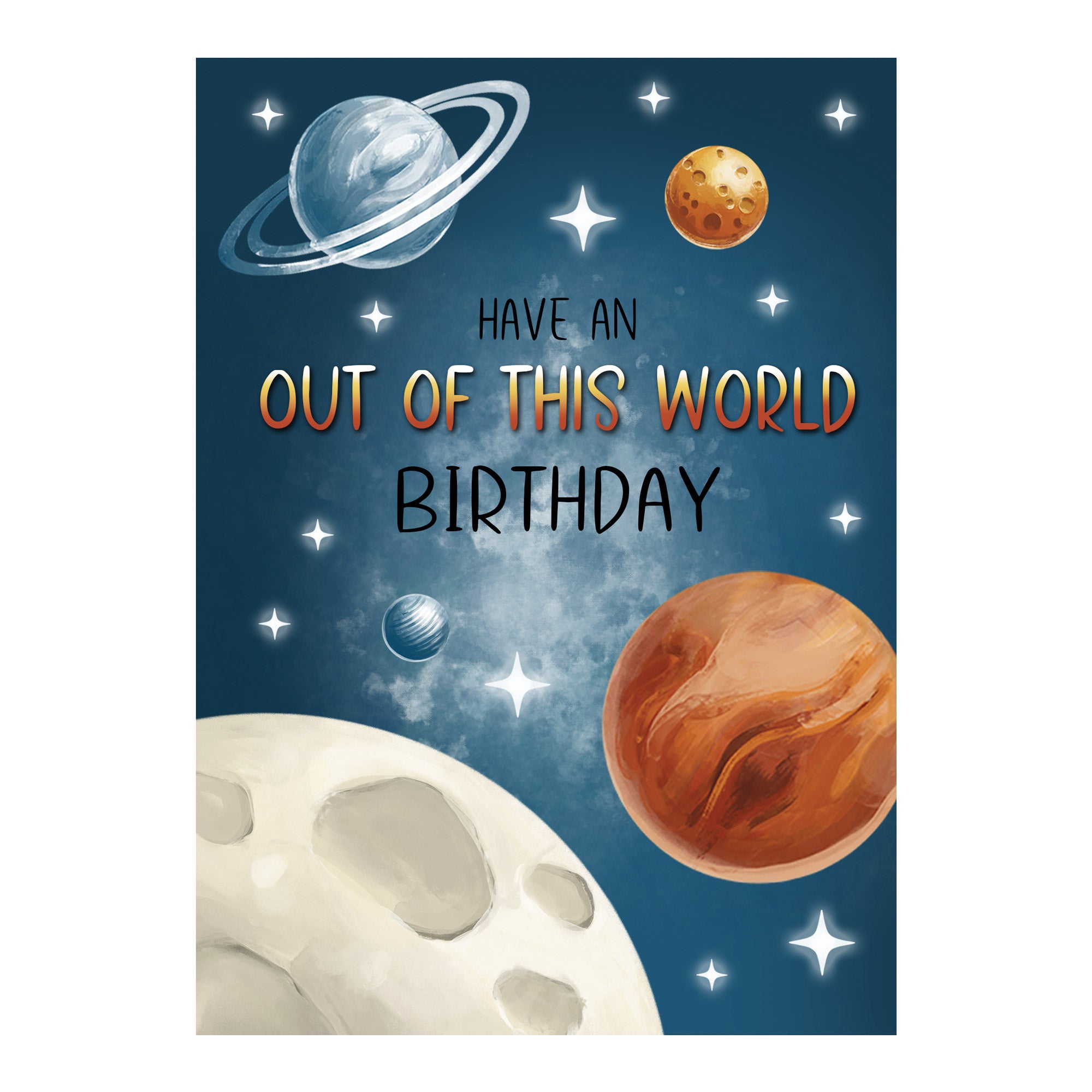 Boxed Cards: Birthday for Kids, Outer Space