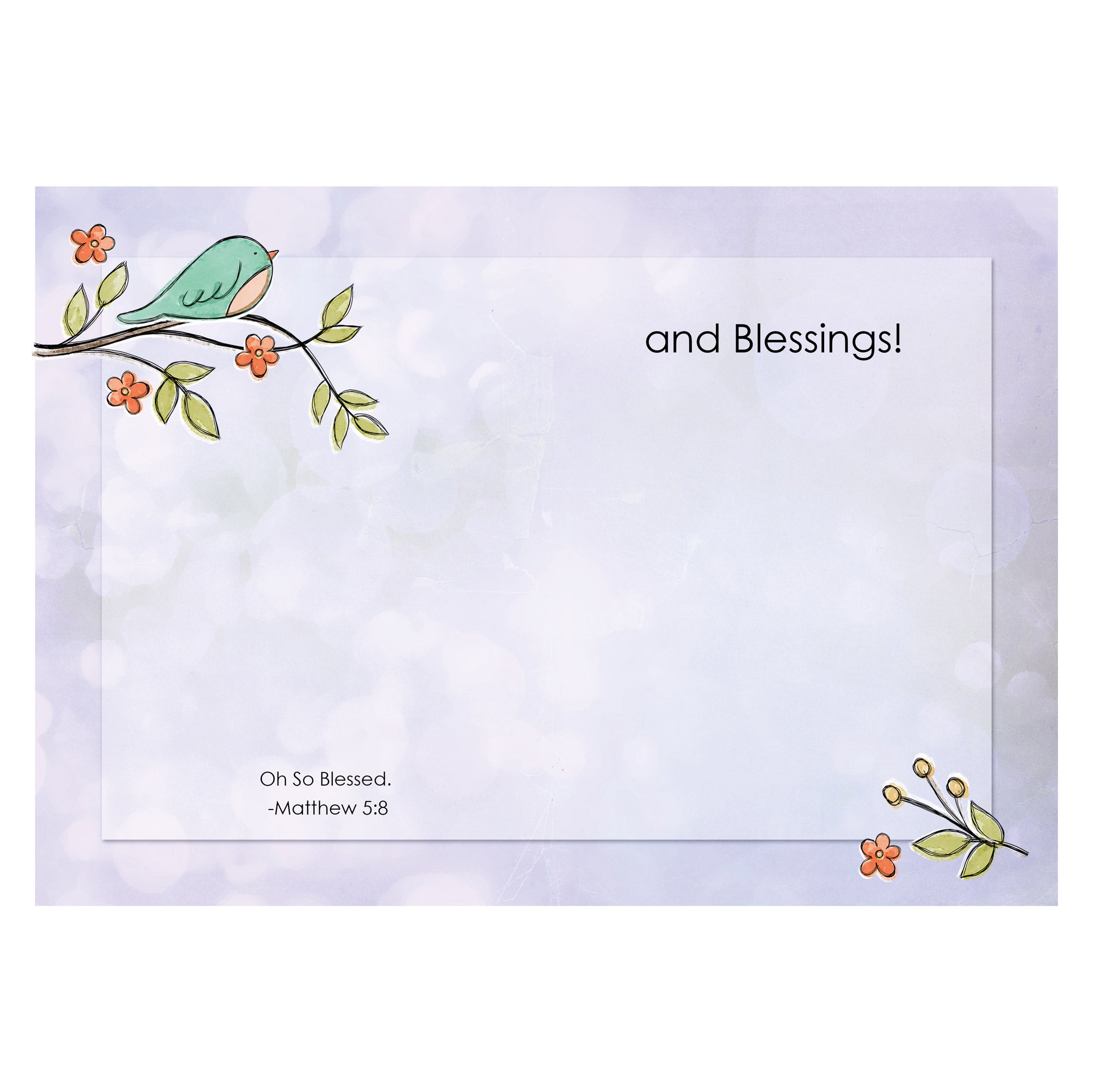 Boxed Cards: Thank you, Bird on Branch