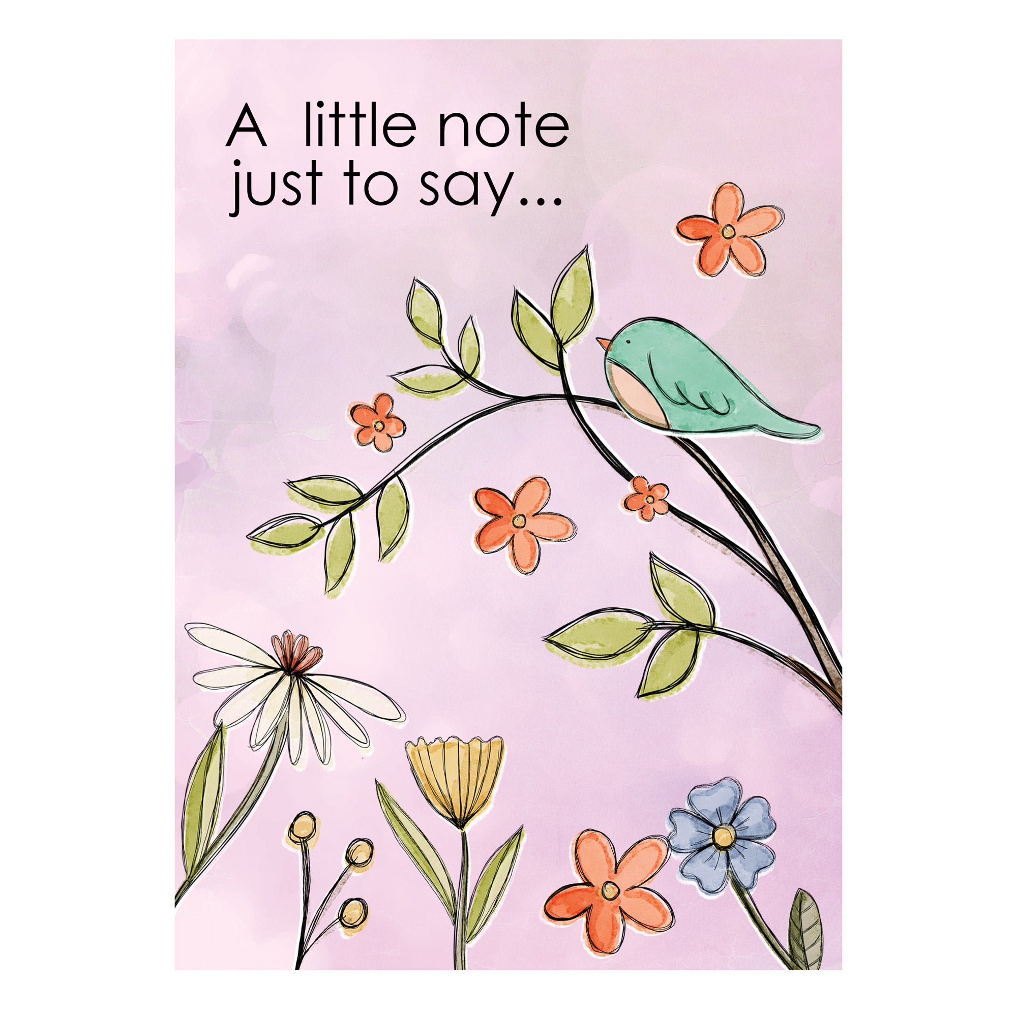 Boxed Cards: Thank you, Bird on Branch