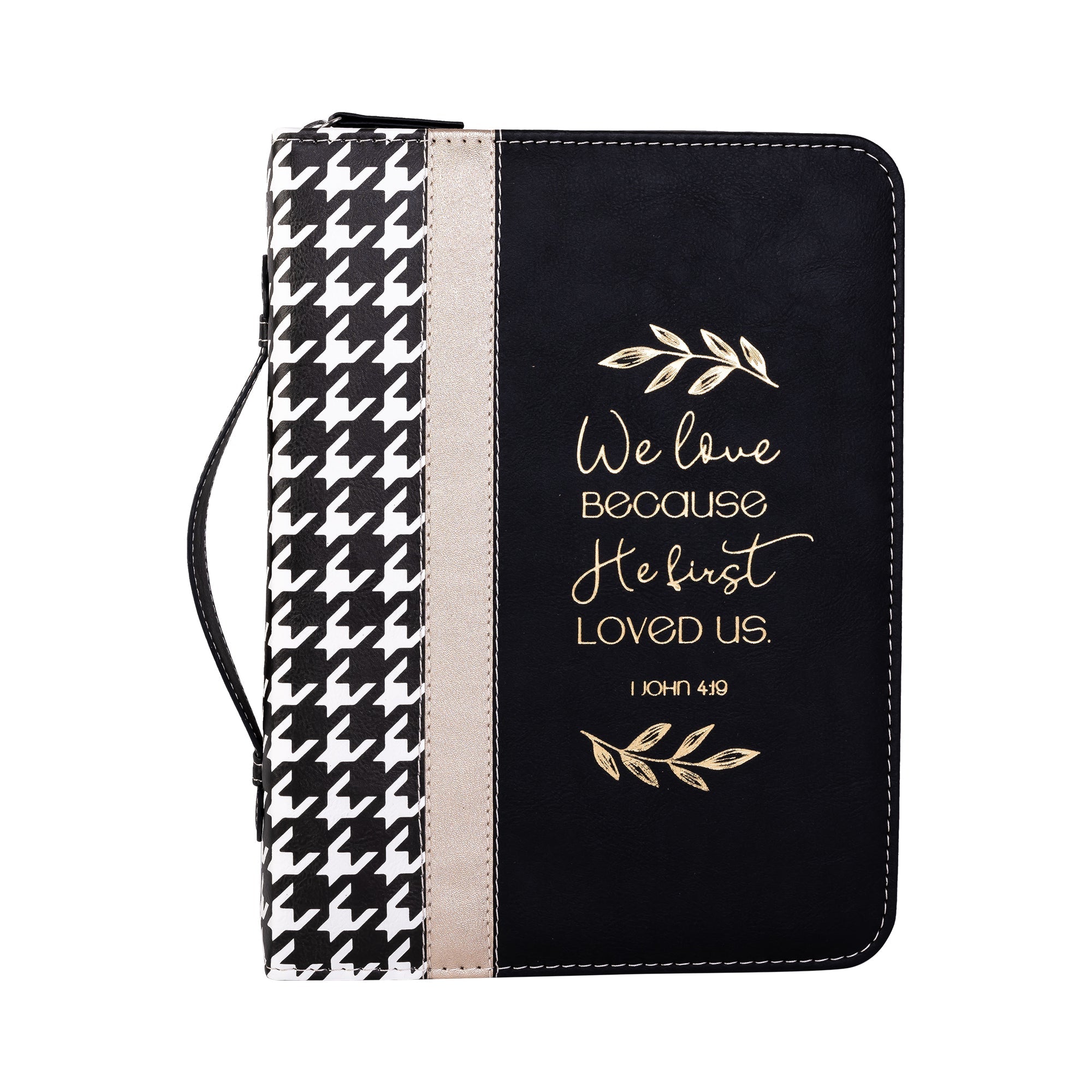 Divine Details: Bible Cover - Houndstooth w/Gold