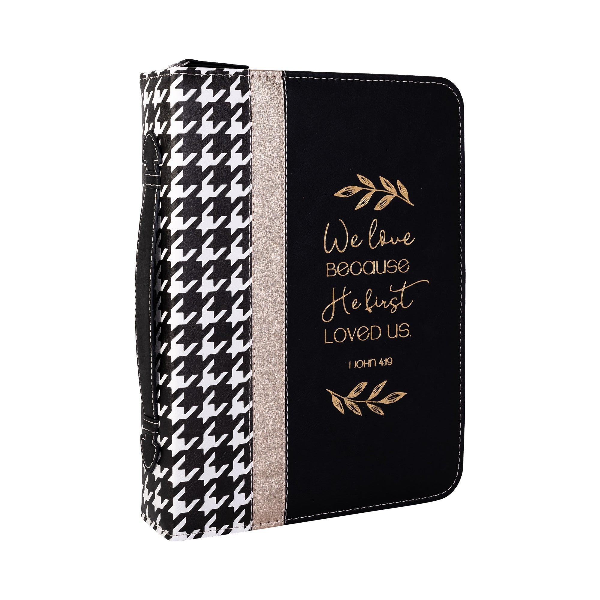 Divine Details: Bible Cover - Houndstooth w/Gold