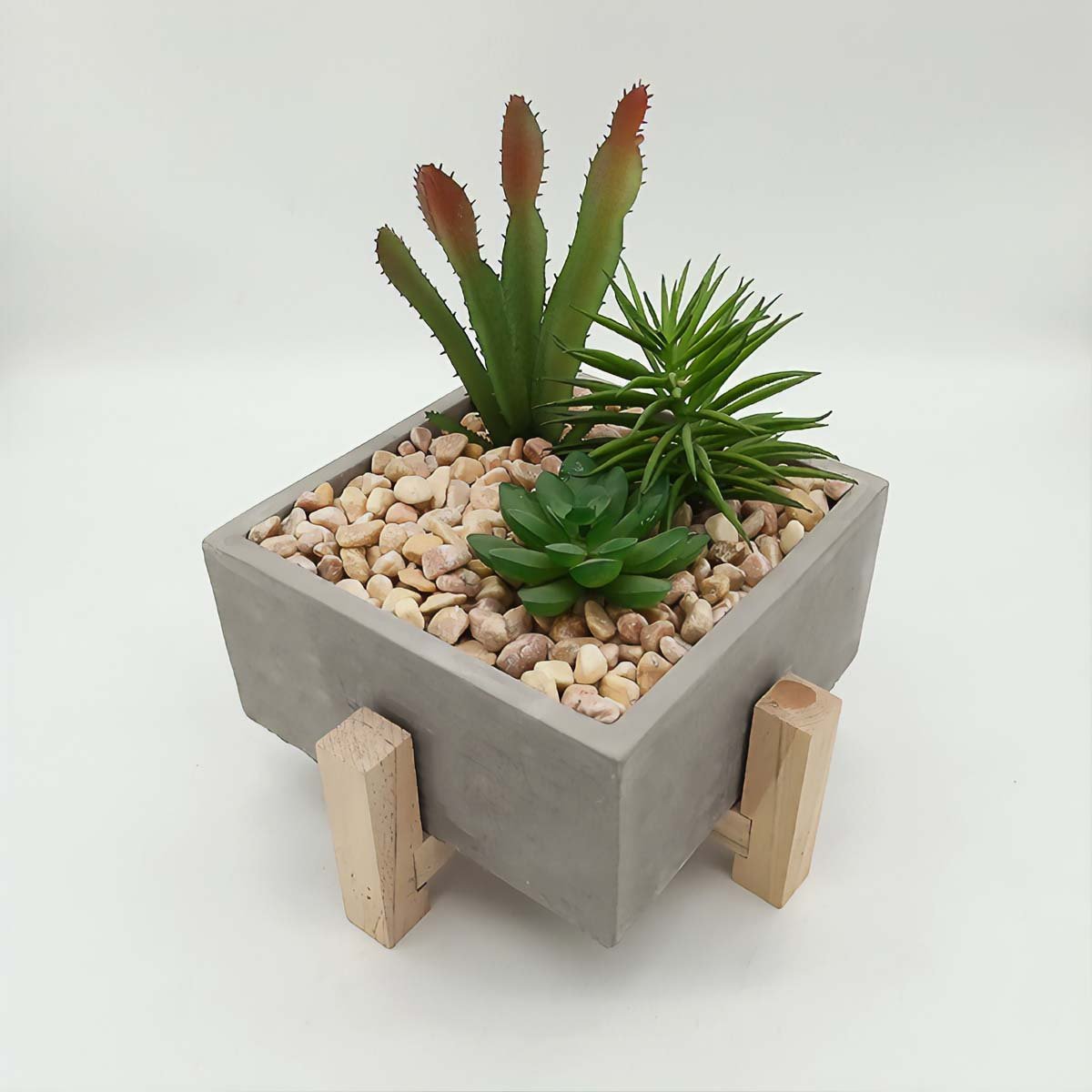 succulent cement pots Men's Concrete Desk Planter Mad Man by Mad Style Wholesale