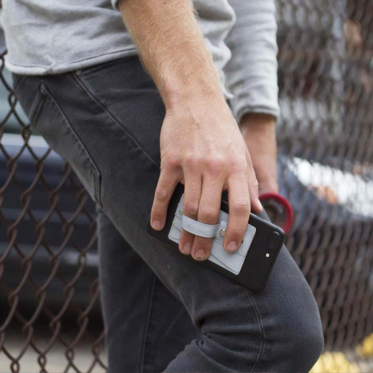 Men's Wide Band Phone Wallet Grip and Stand - Nicole Brayden Gifts