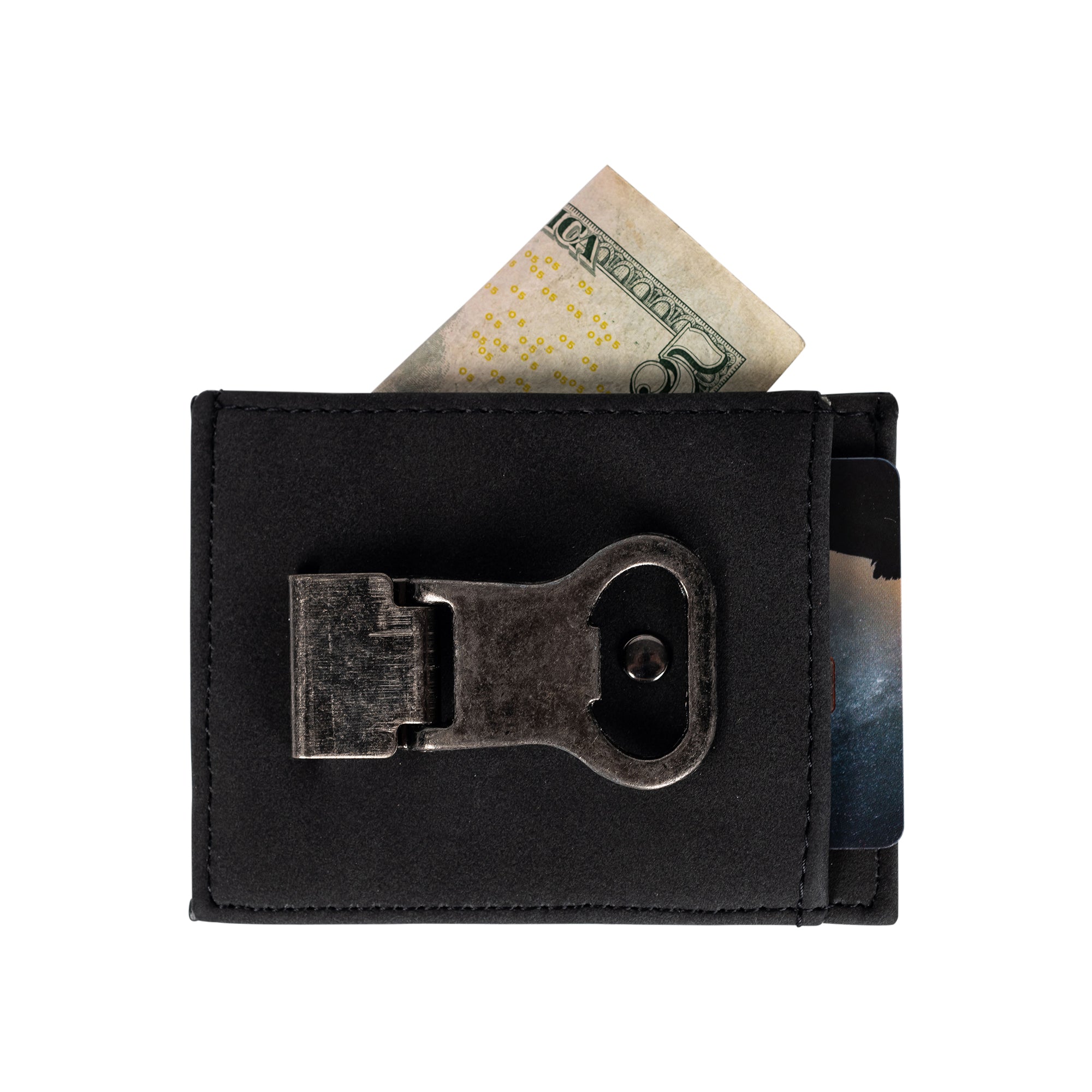 Leather Money Clip With Beer Opener