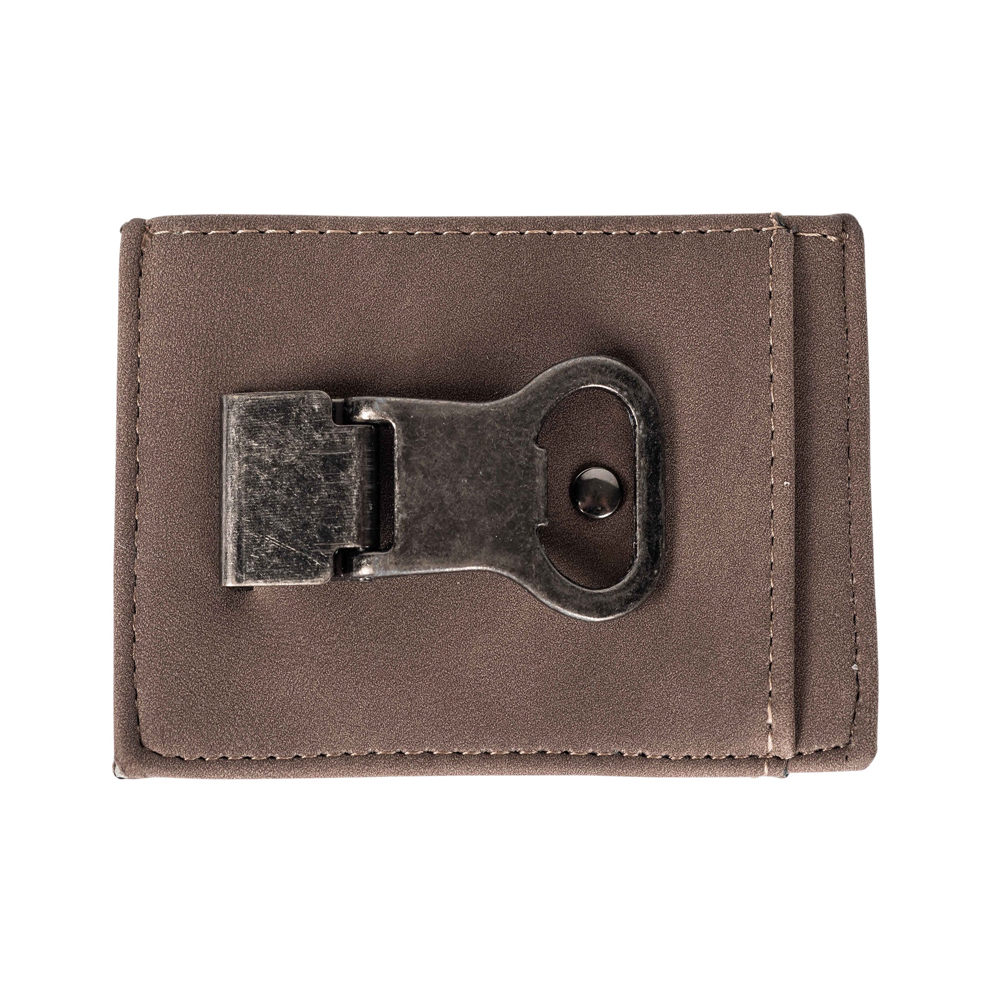 Leather Money Clip With Beer Opener