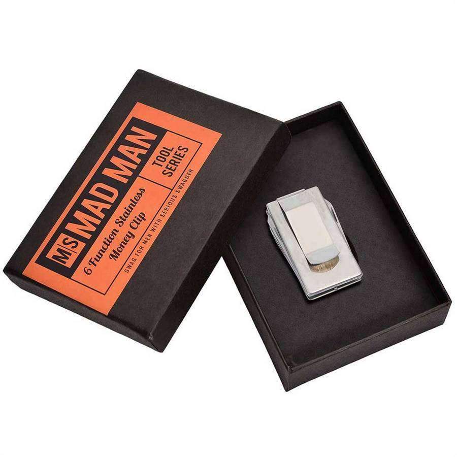 6 Function Stainless Money Clip,Cool Tools,Mad Man, by Mad Style