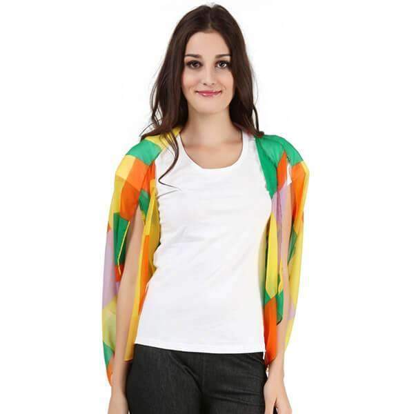 Chiffon Short Sleeve Wrap,Outerwear,Mad Style, by Mad Style