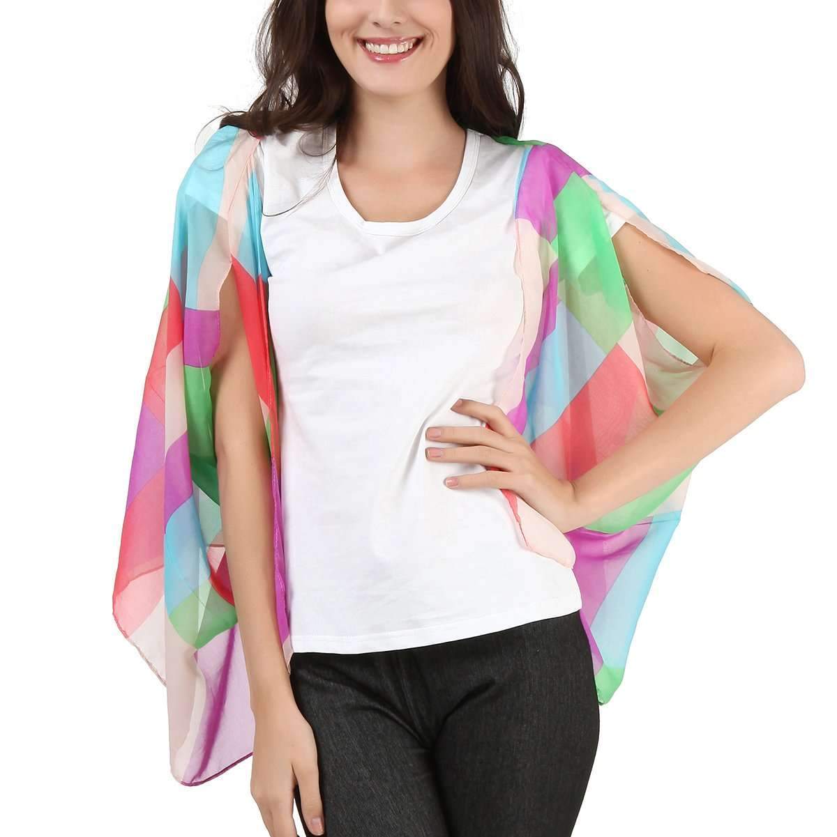 Chiffon Short Sleeve Wrap,Outerwear,Mad Style, by Mad Style