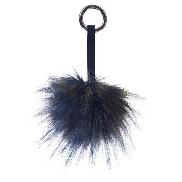 Fur Pom Pom Key Chain Fascinator,Key Chains and Fobs,Elly, by Mad Style