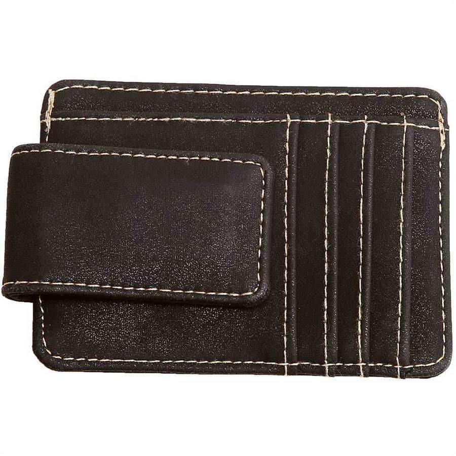 Leather Money Clip With Card Slots And Bill Holder,Wallets and Clips,Mad Man, by Mad Style