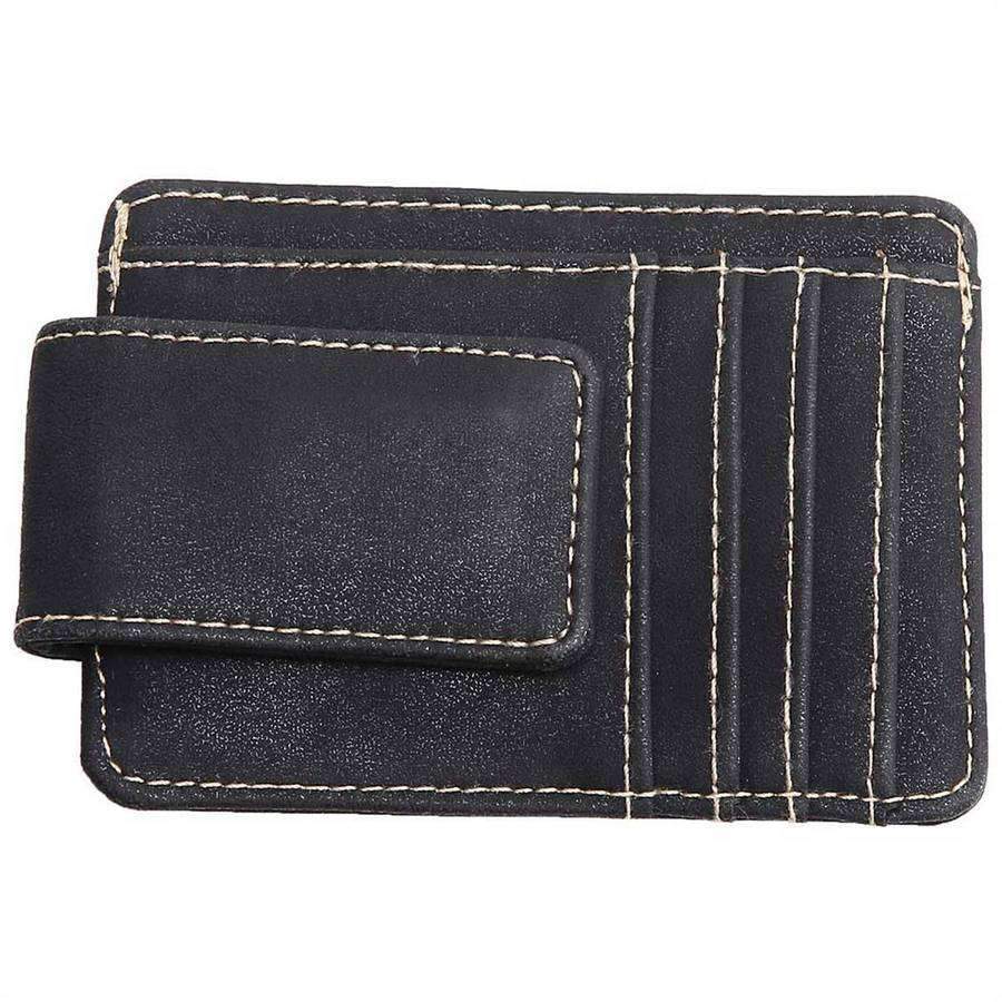 Leather Money Clip With Card Slots And Bill Holder,Wallets and Clips,Mad Man, by Mad Style