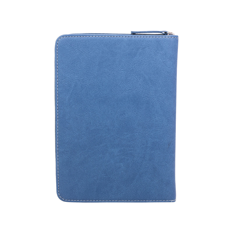 Zippered Journal: Blue Tile w/Gem