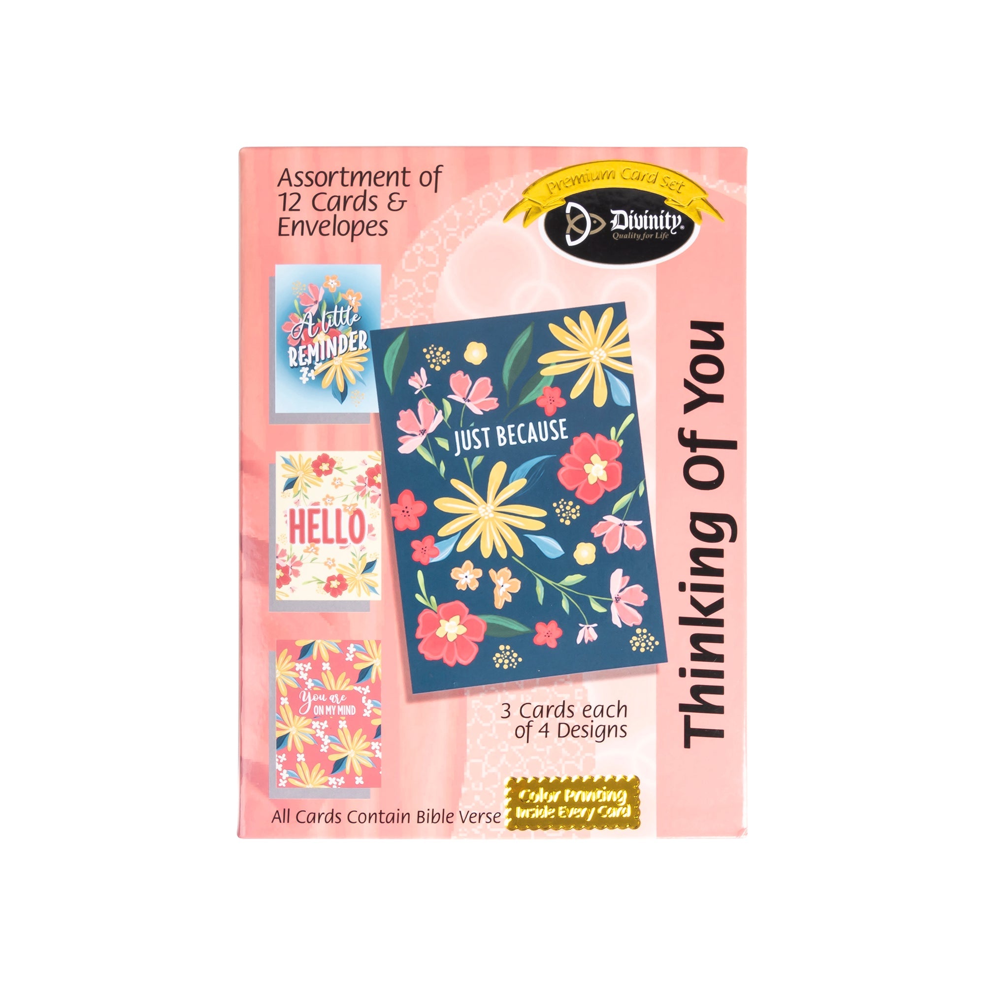 Boxed Cards: 12CT Thinking of You - Multi Floral