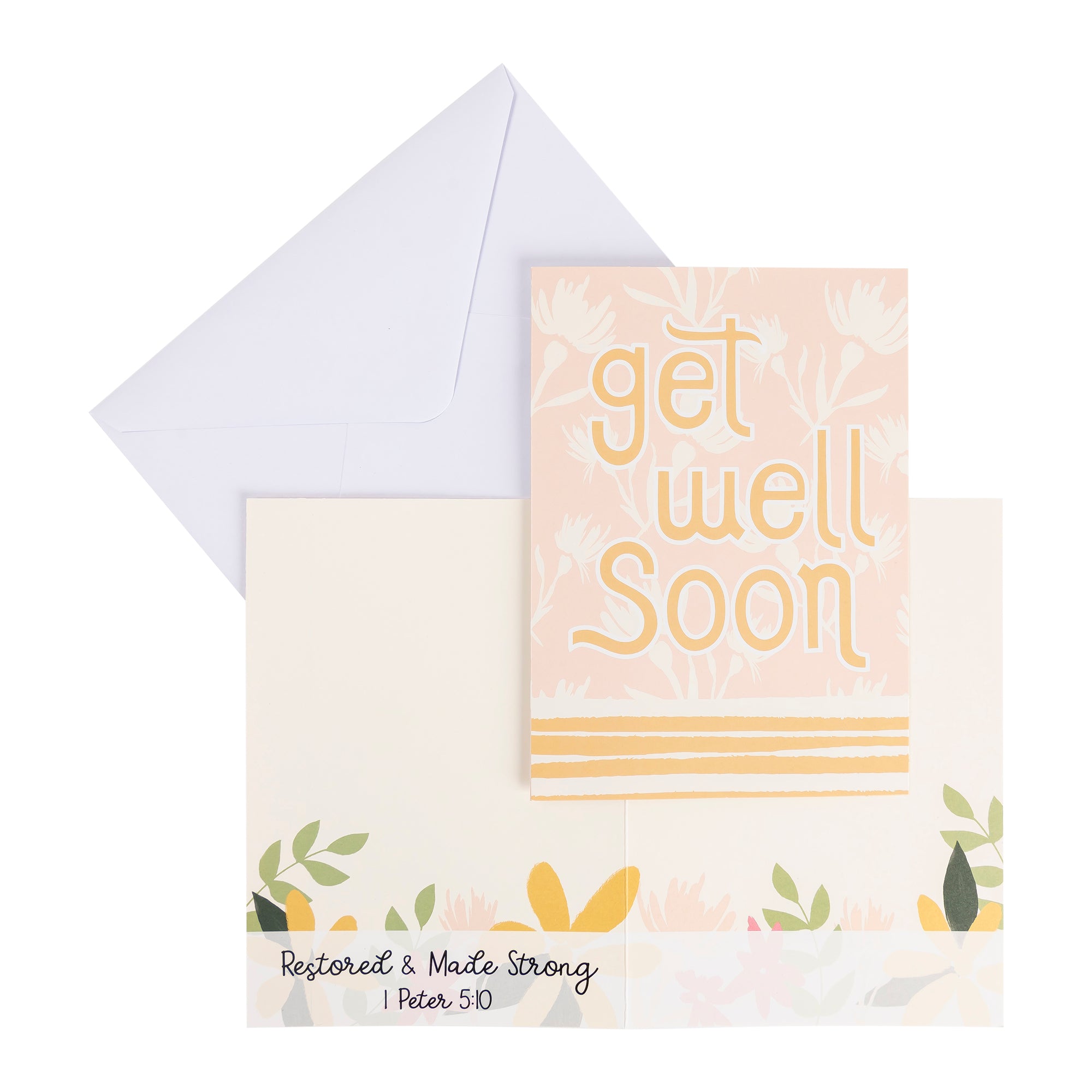 Boxed Cards: 12CT Get Well - Yellow & Peach Floral