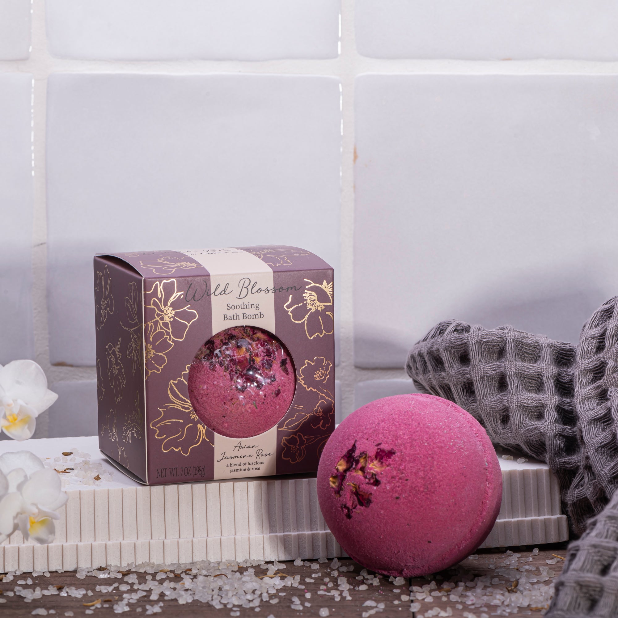 Wild Blossom Soothing Bath Bomb - Asian Jasmine Rose