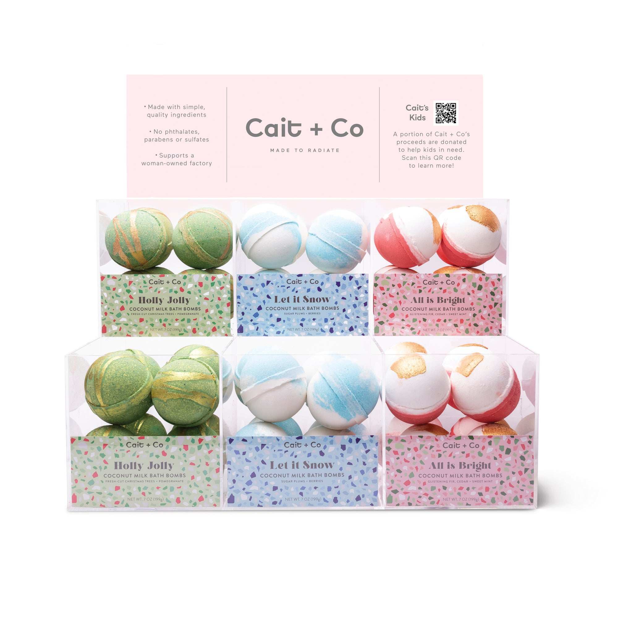 Holiday Bath Bombs - 6 Slot Display Deal