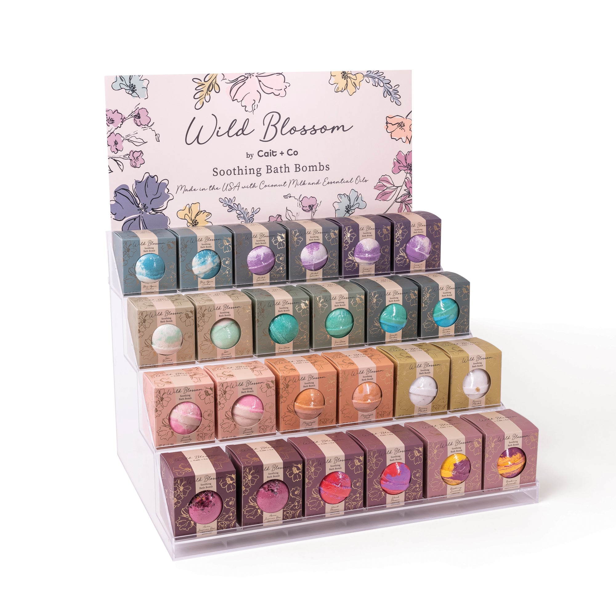 Wild Blossom Soothing Bath Bomb Display Deal