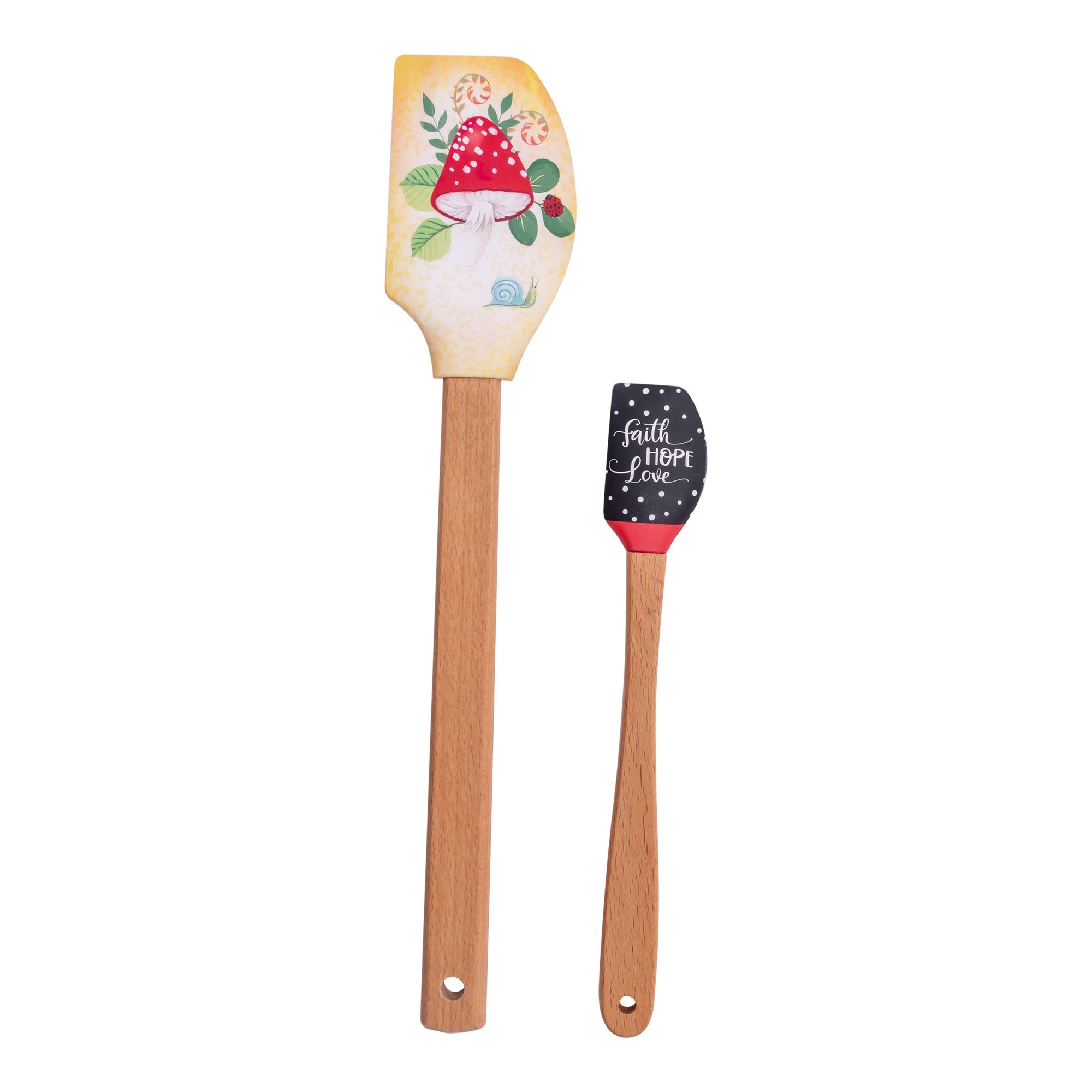 Spatula Set: Merry Mushroom; Faith Hope Love