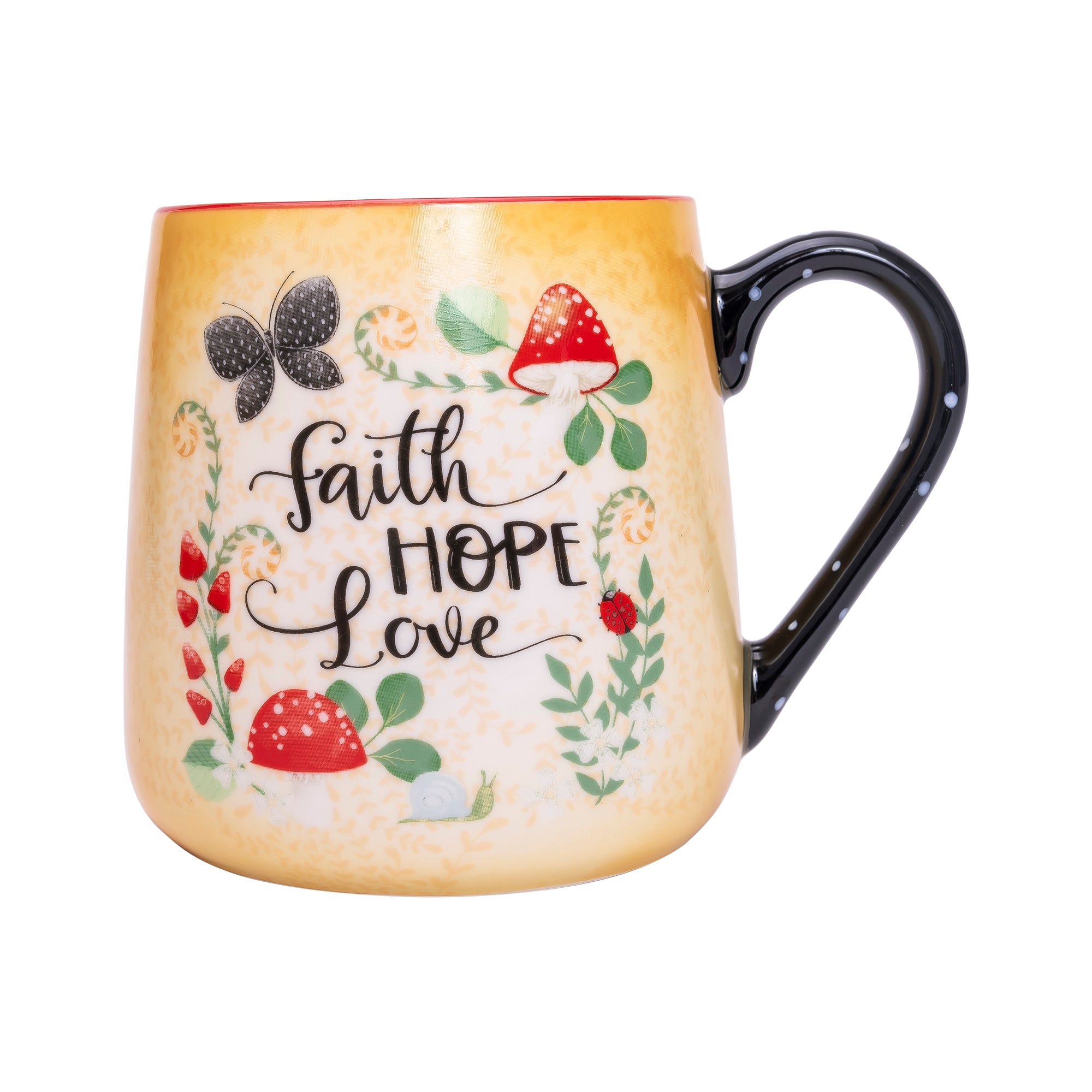 Mug: Merry Mushroom; Faith Hope Love