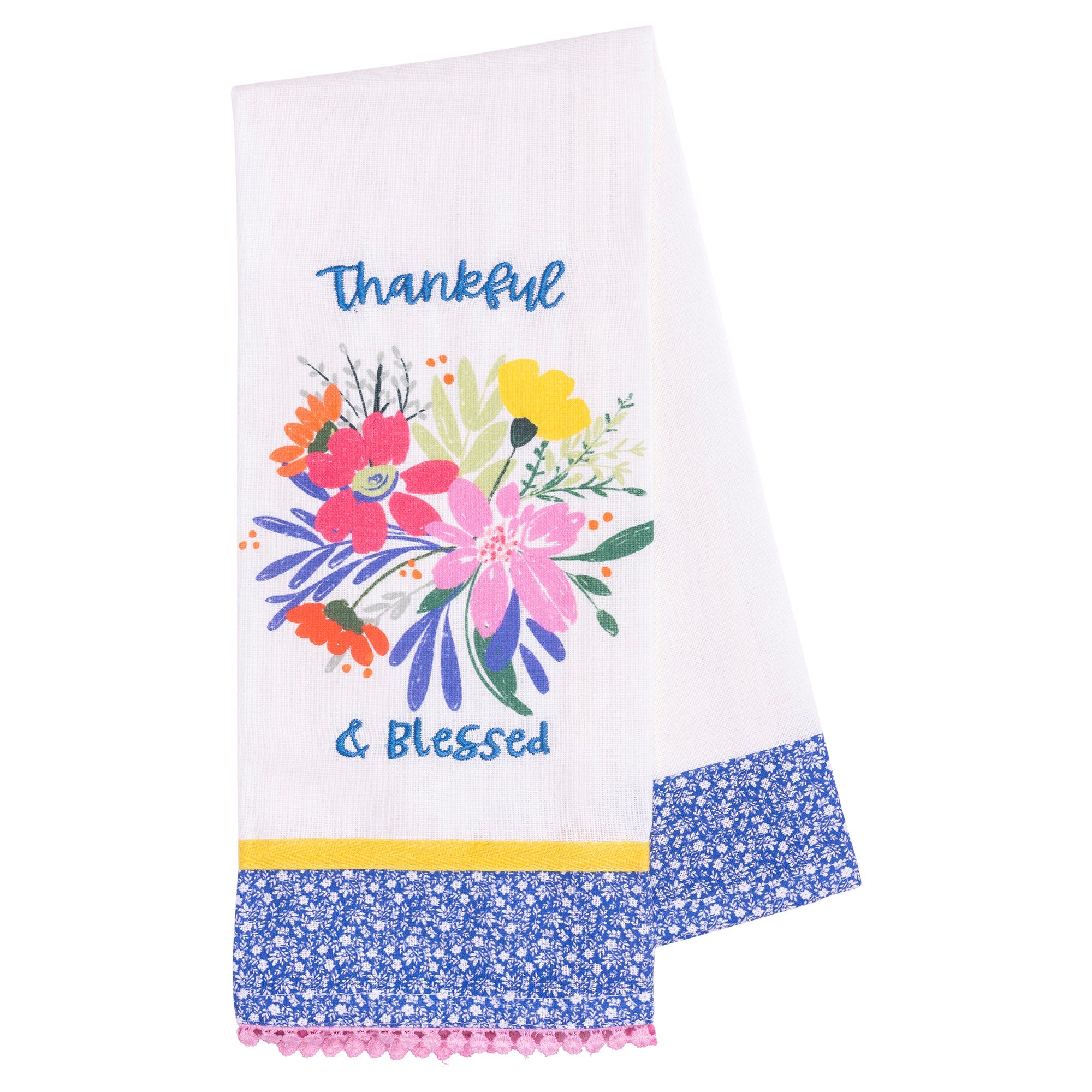 Tea Towel: Clementine; Thankful Grateful Blessed