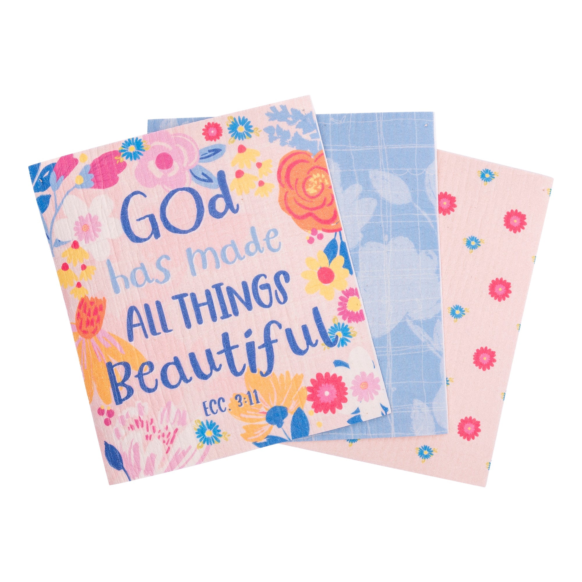 ECO Friendly Dishcloth Set: Beautiful, Ecc. 3:11