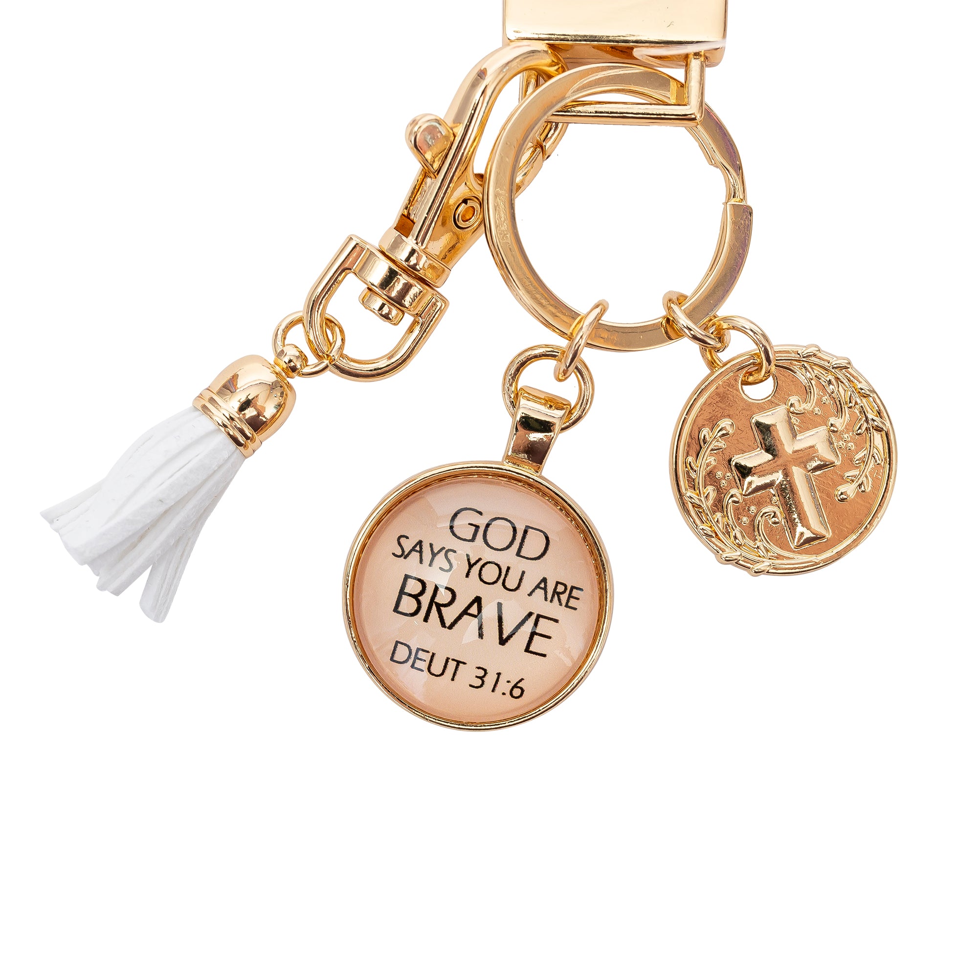 Wristlet Keychain: Brave Deuteronomy 3:16