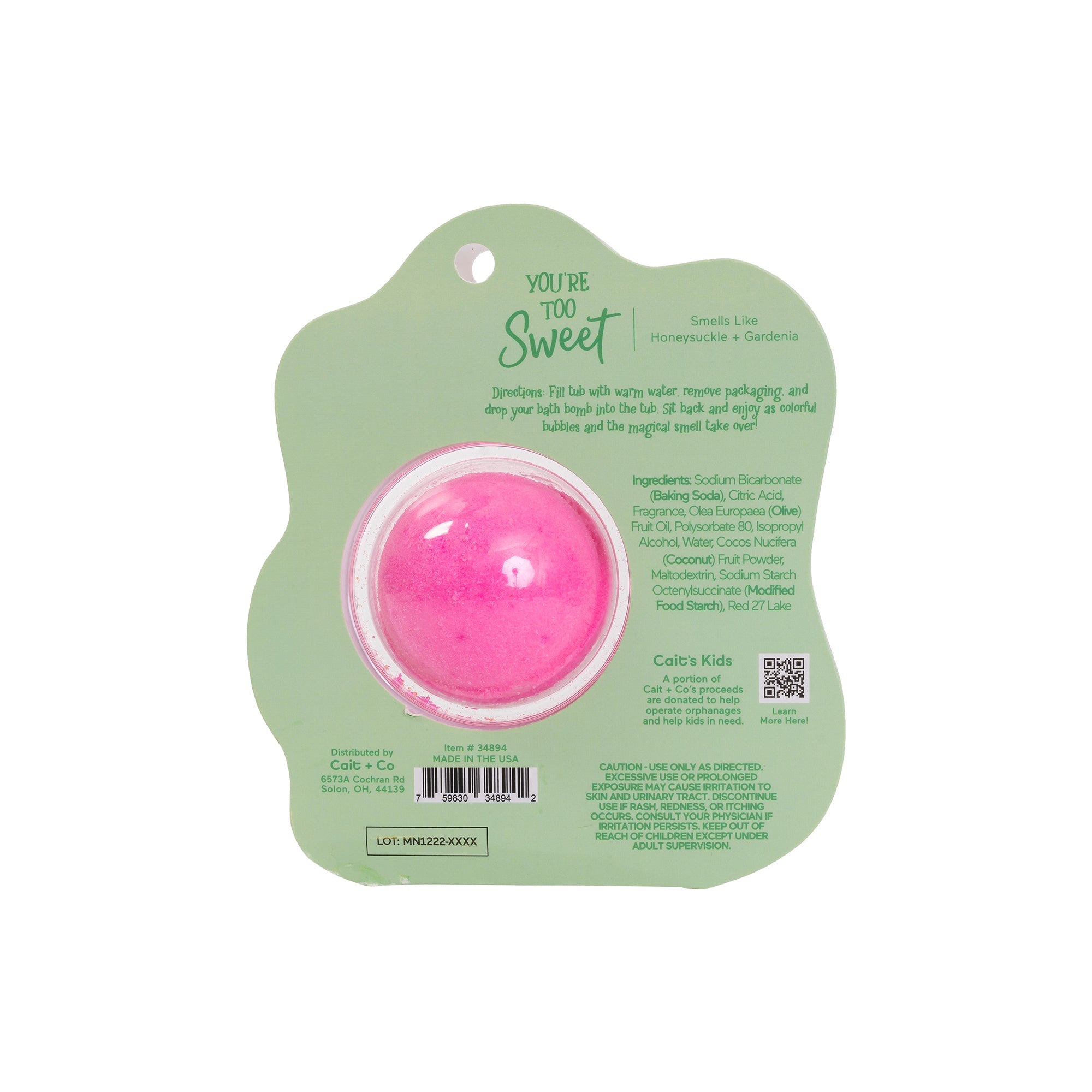 You're Too Sweet Clamshell Bath Bomb