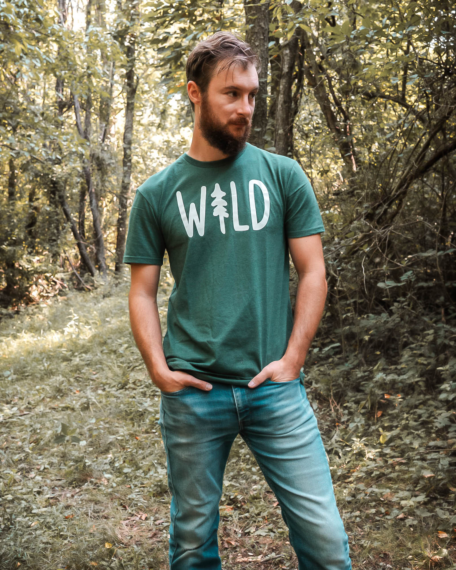 Wild Pine Unisex Tee | Heather Forest