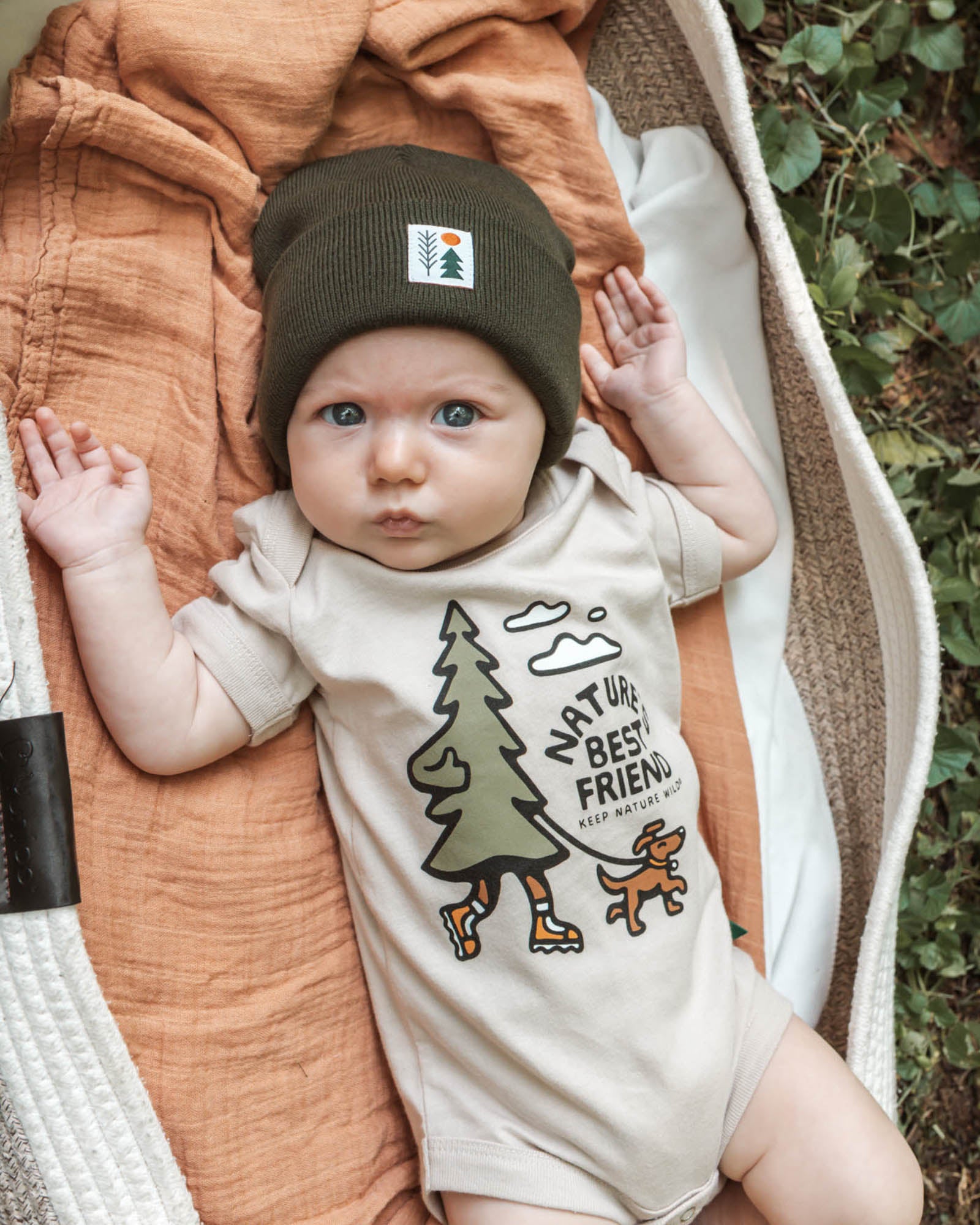 Nature's Best Friend Baby Bodysuit | Heather Tan