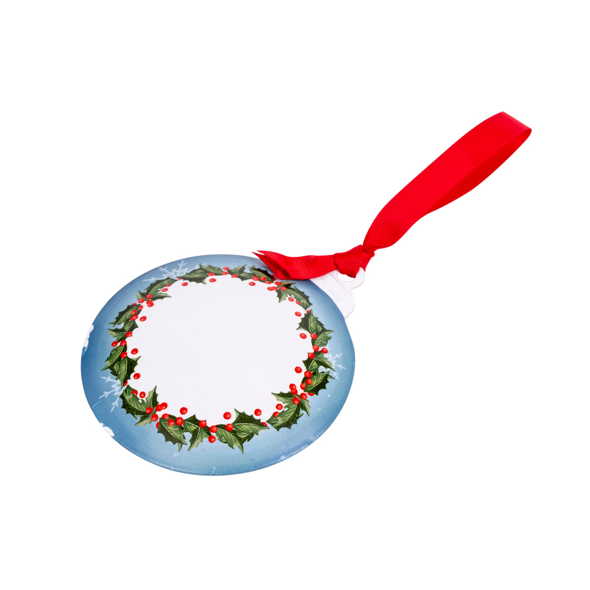Metal Ornament: Merry Christmas (Snowman)
