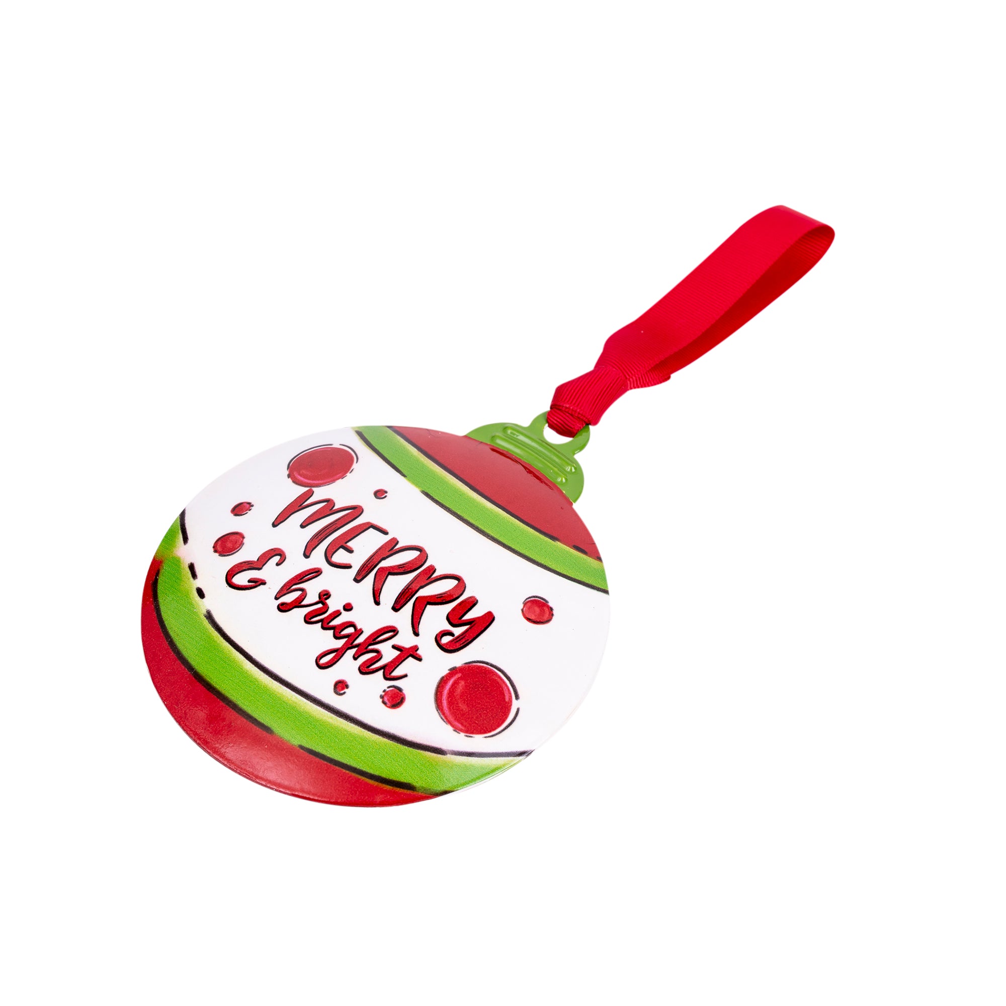 Metal Ornament: Merry & Bright