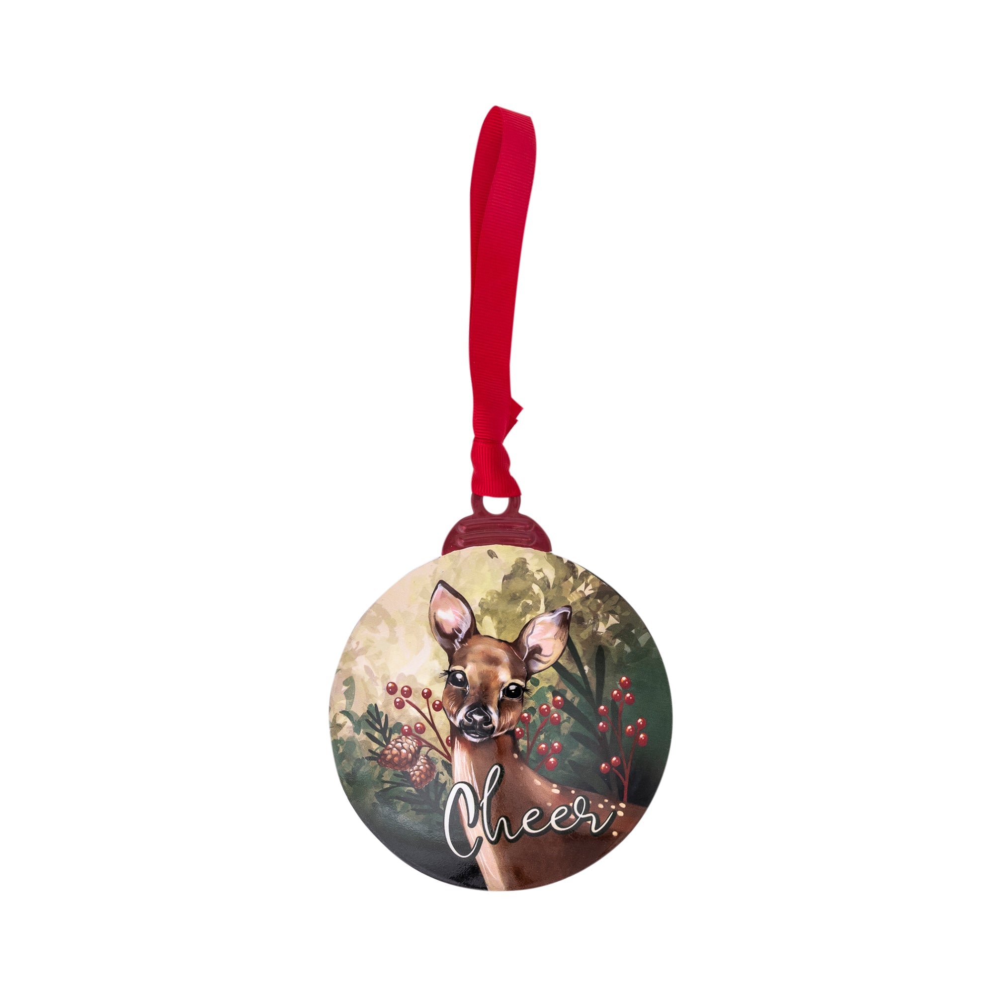 Metal Ornament: Cheer (Deer)