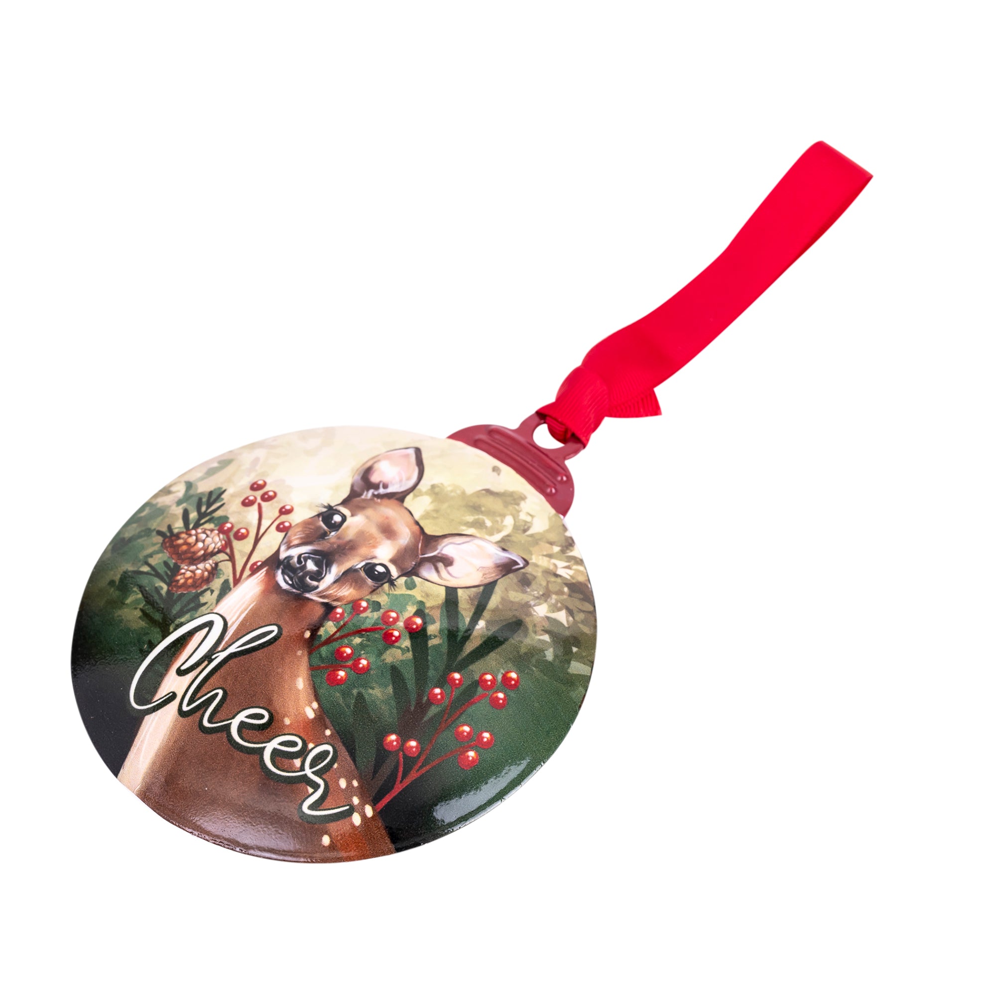 Metal Ornament: Cheer (Deer)