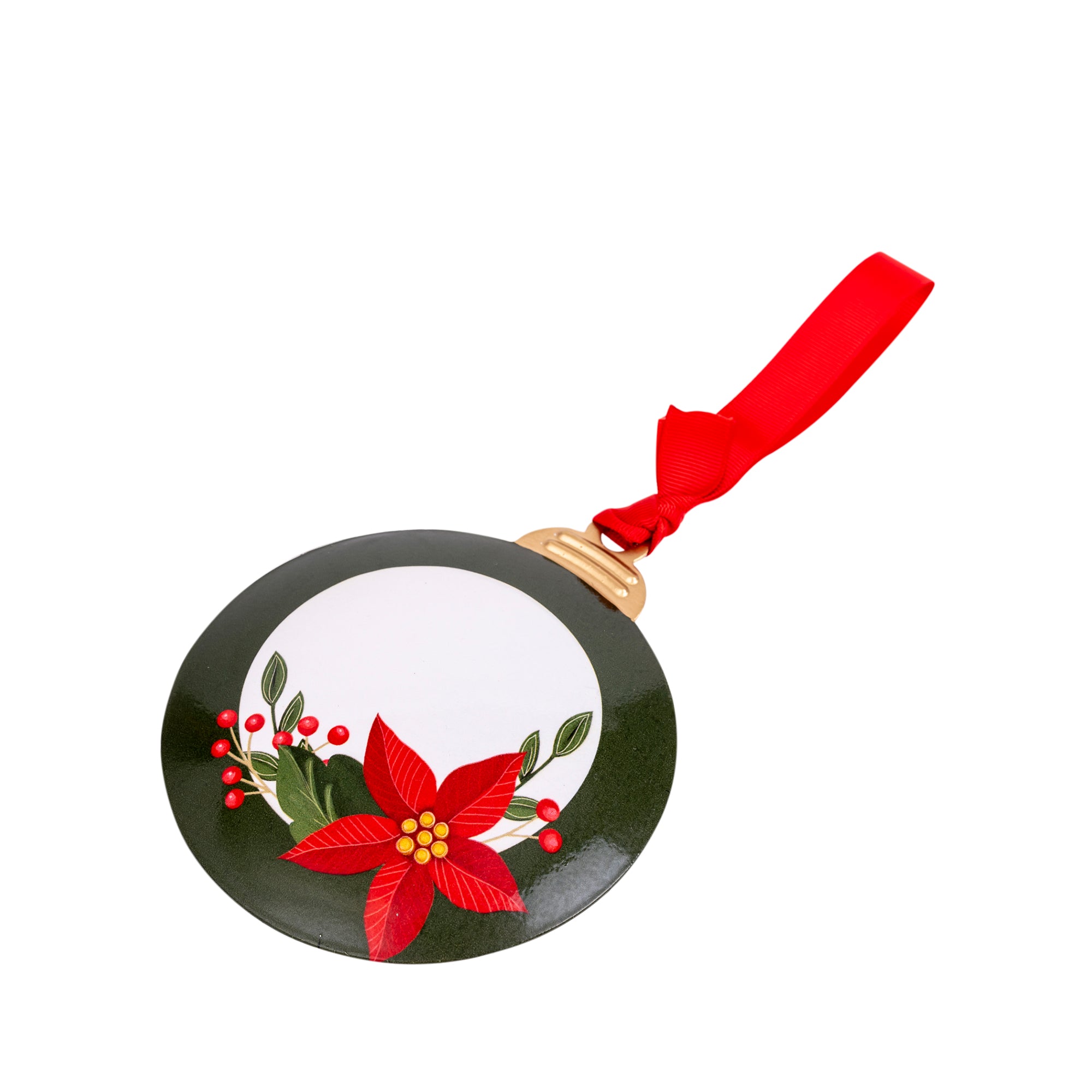 Metal Ornament: Merry Christmas (Cardinal)