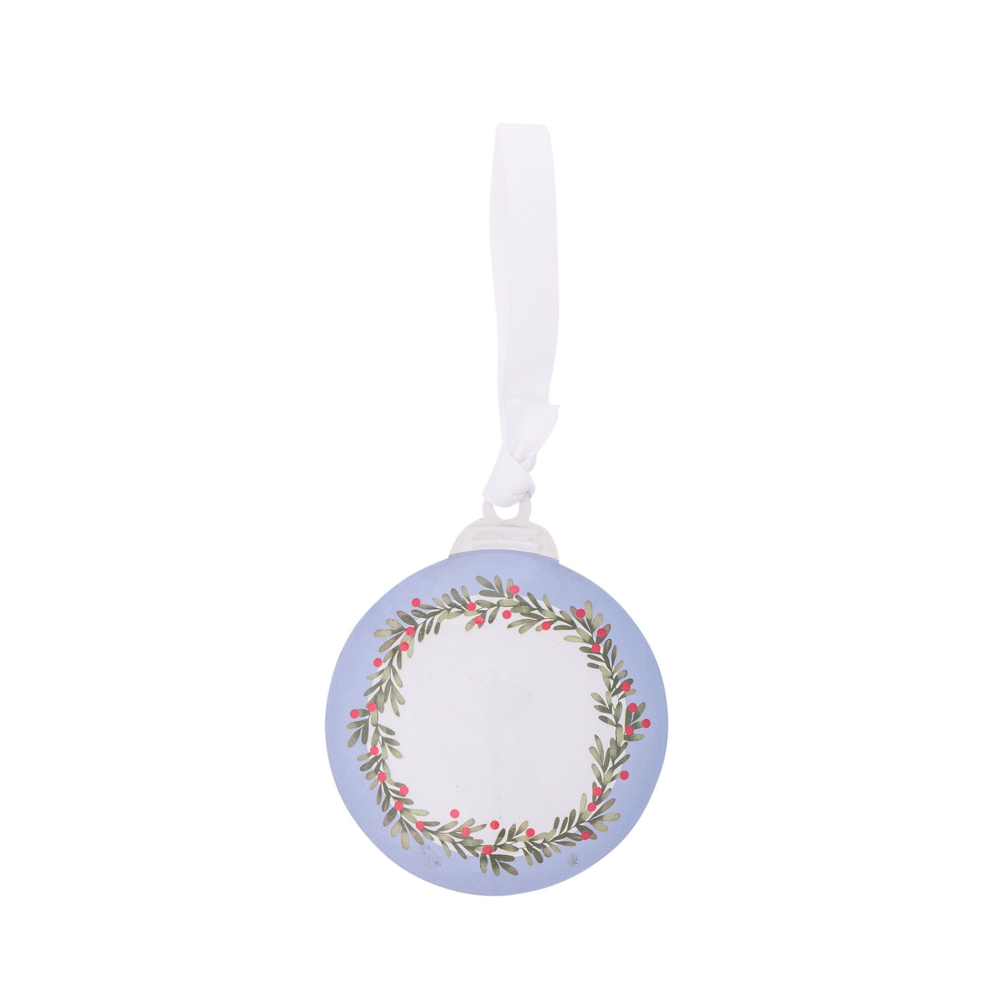 Metal Ornament: Baby's First Christmas (Blue)