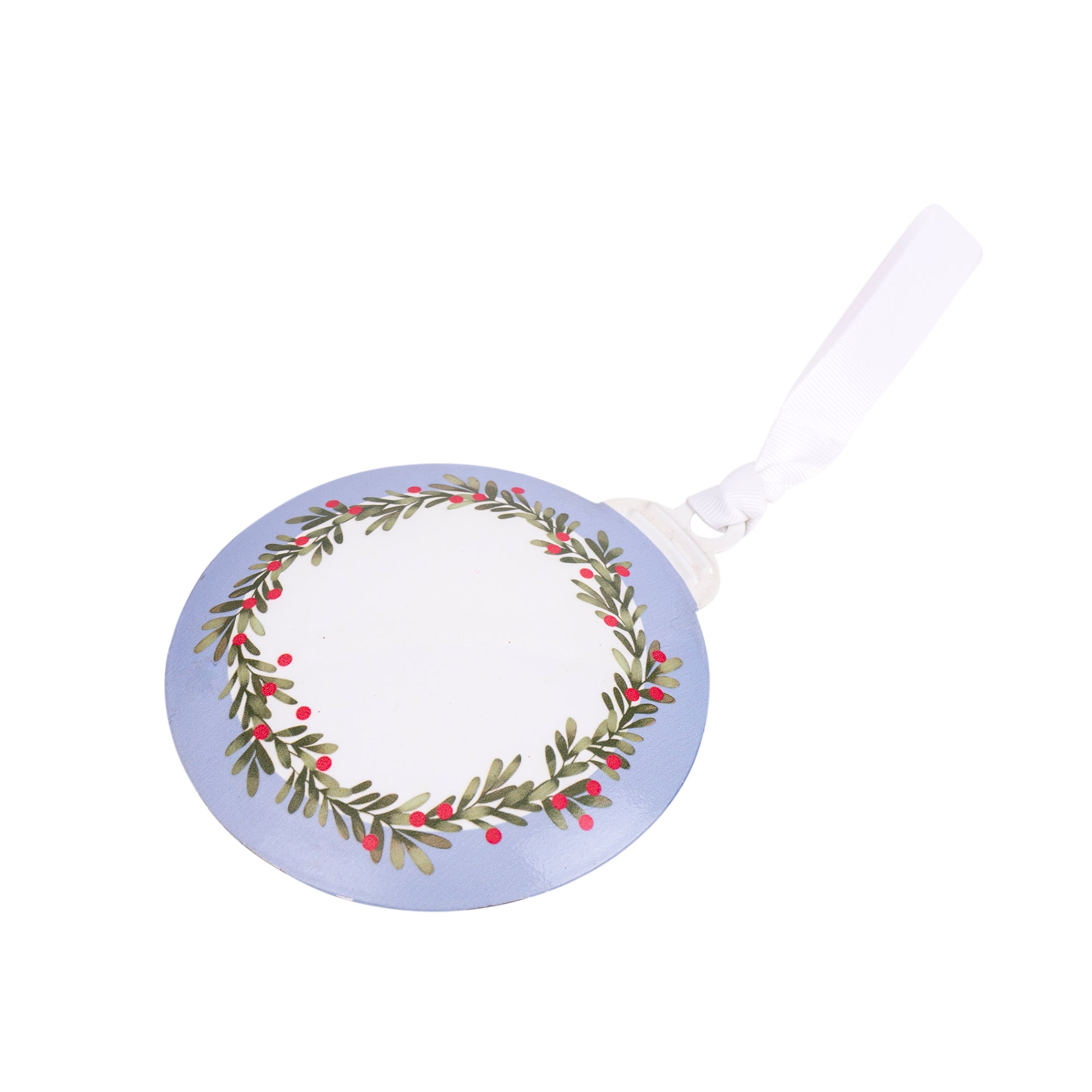Metal Ornament: Baby's First Christmas (Blue)