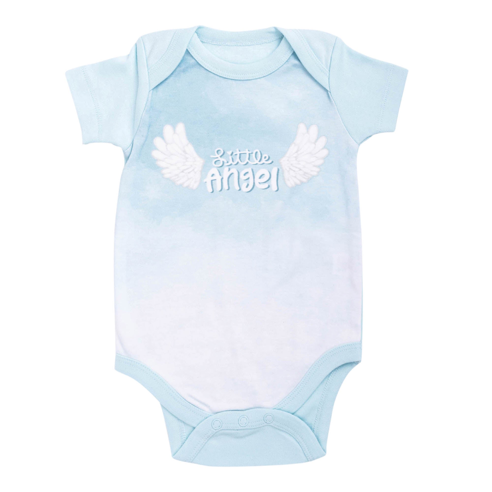 Bodysuit: Little Angel (Blue),3-6 mo.