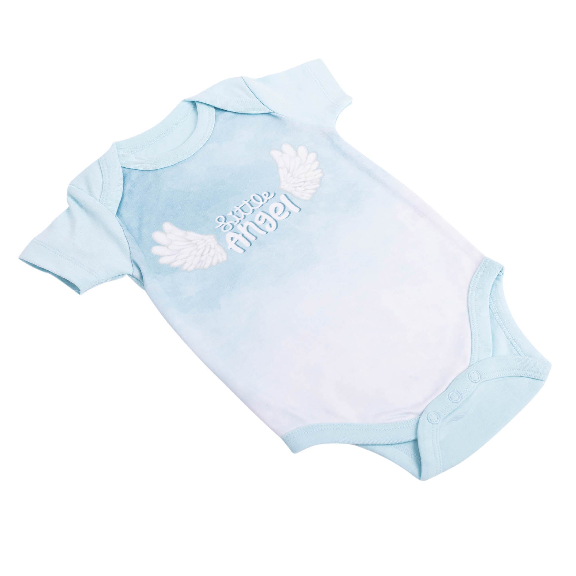 Bodysuit: Little Angel (Blue),3-6 mo.
