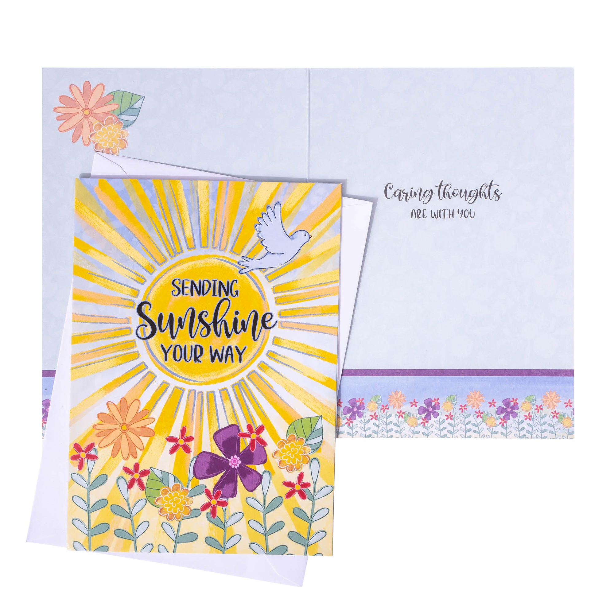 Boxed Greeting Cards: 12CT Get Well - Sunshine and Flowers