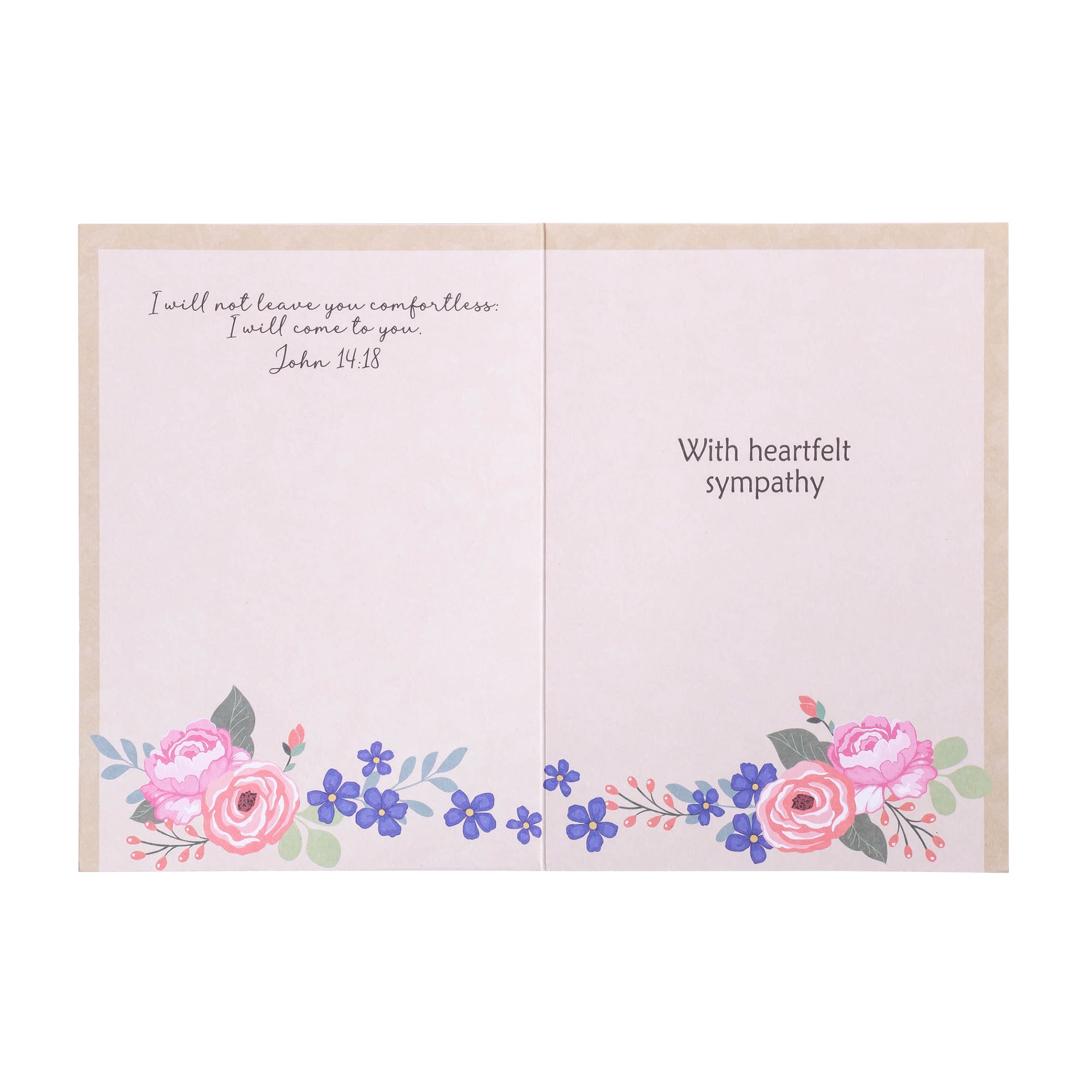 Boxed Greeting Cards: 12CT Sympathy - Peach Flowers