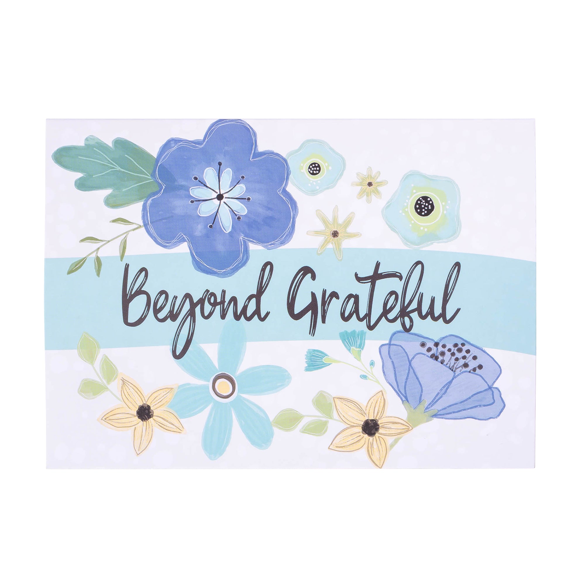 Boxed Greeting Cards: 12CT Thank You - Blue and Teal Floral