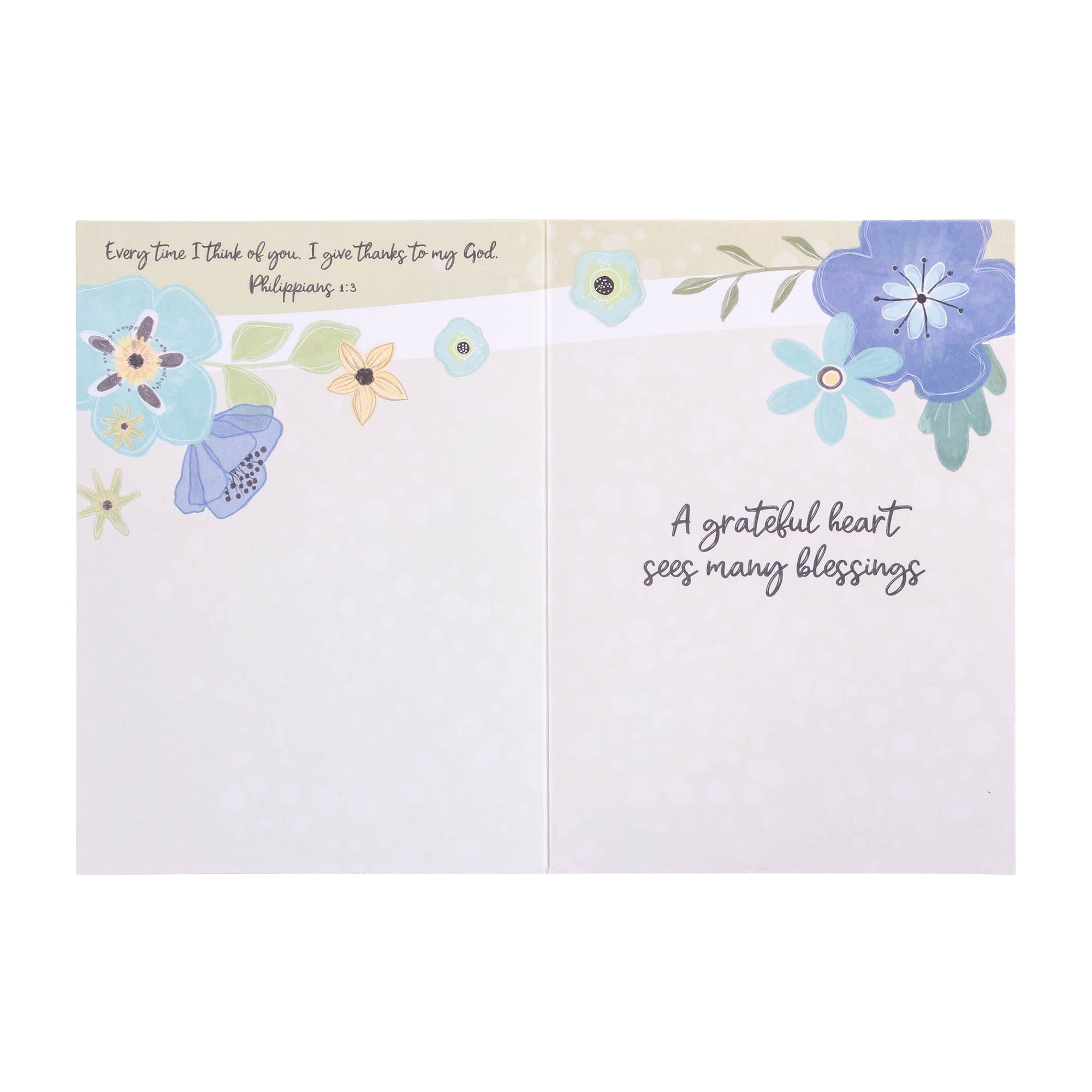 Boxed Greeting Cards: 12CT Thank You - Blue and Teal Floral