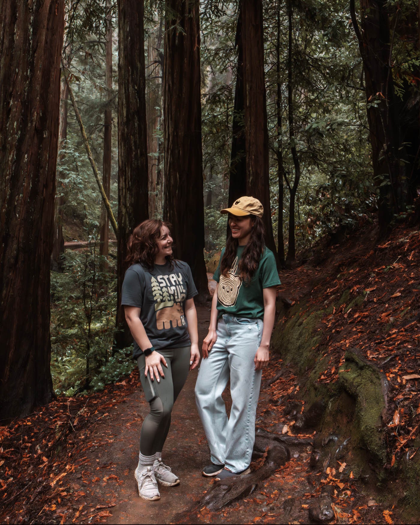 Stay Wild Grizzly Unisex Tee | Coal