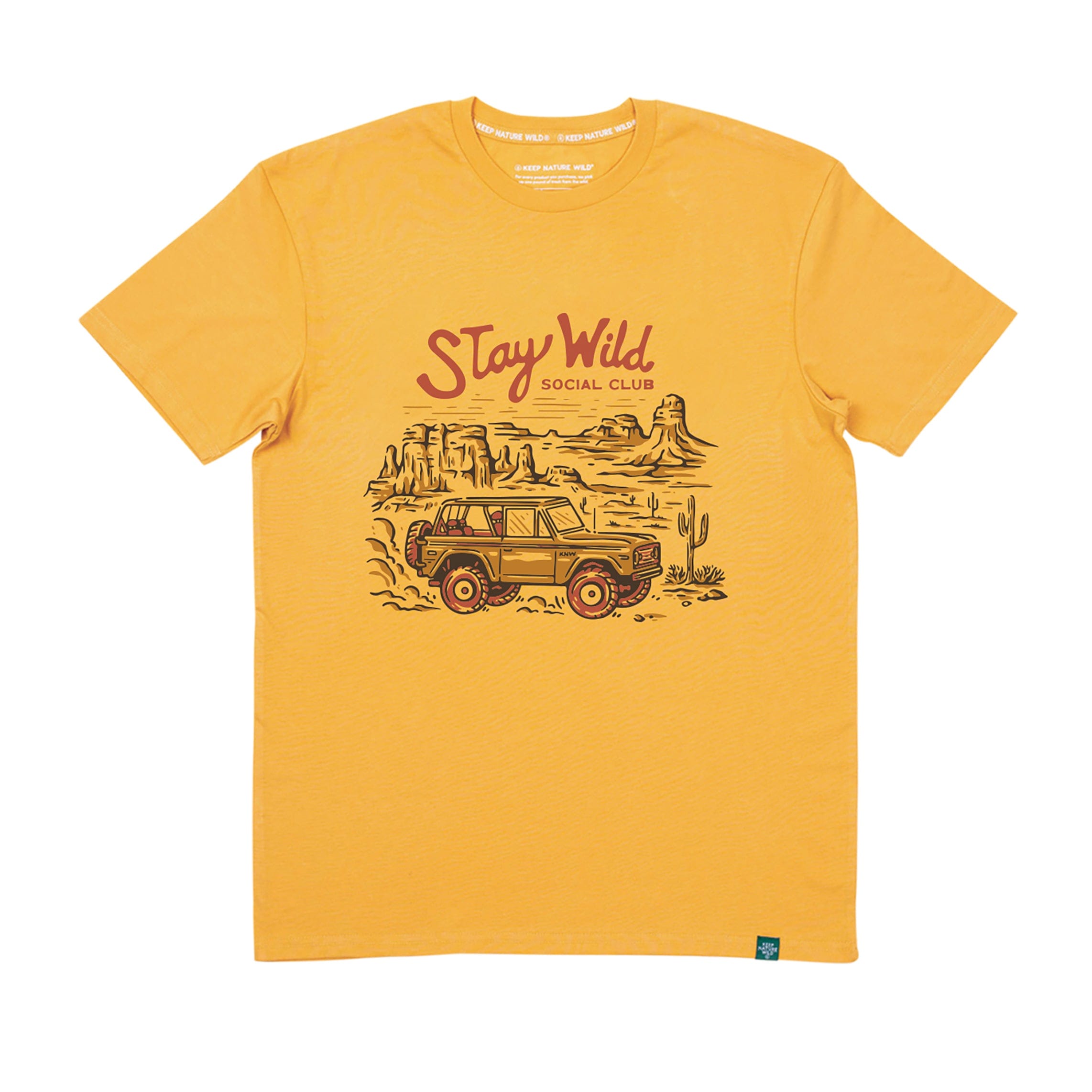 Stay Wild Social Club Unisex Tee | Mustard