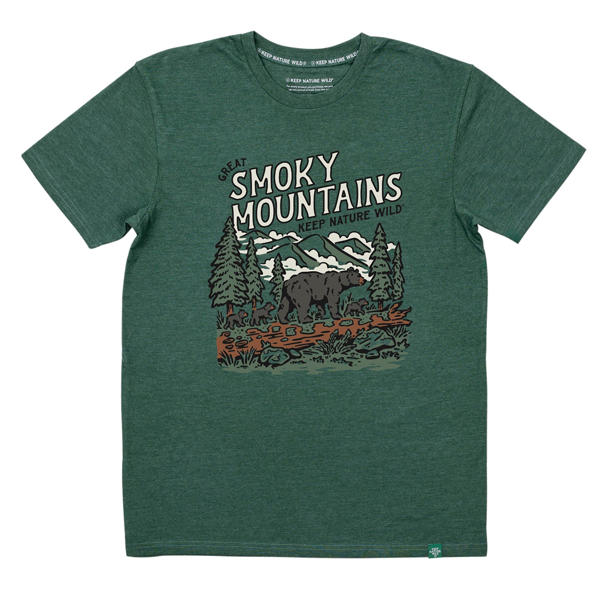 Smoky Mountain Bears Unisex Tee | Heather Forest