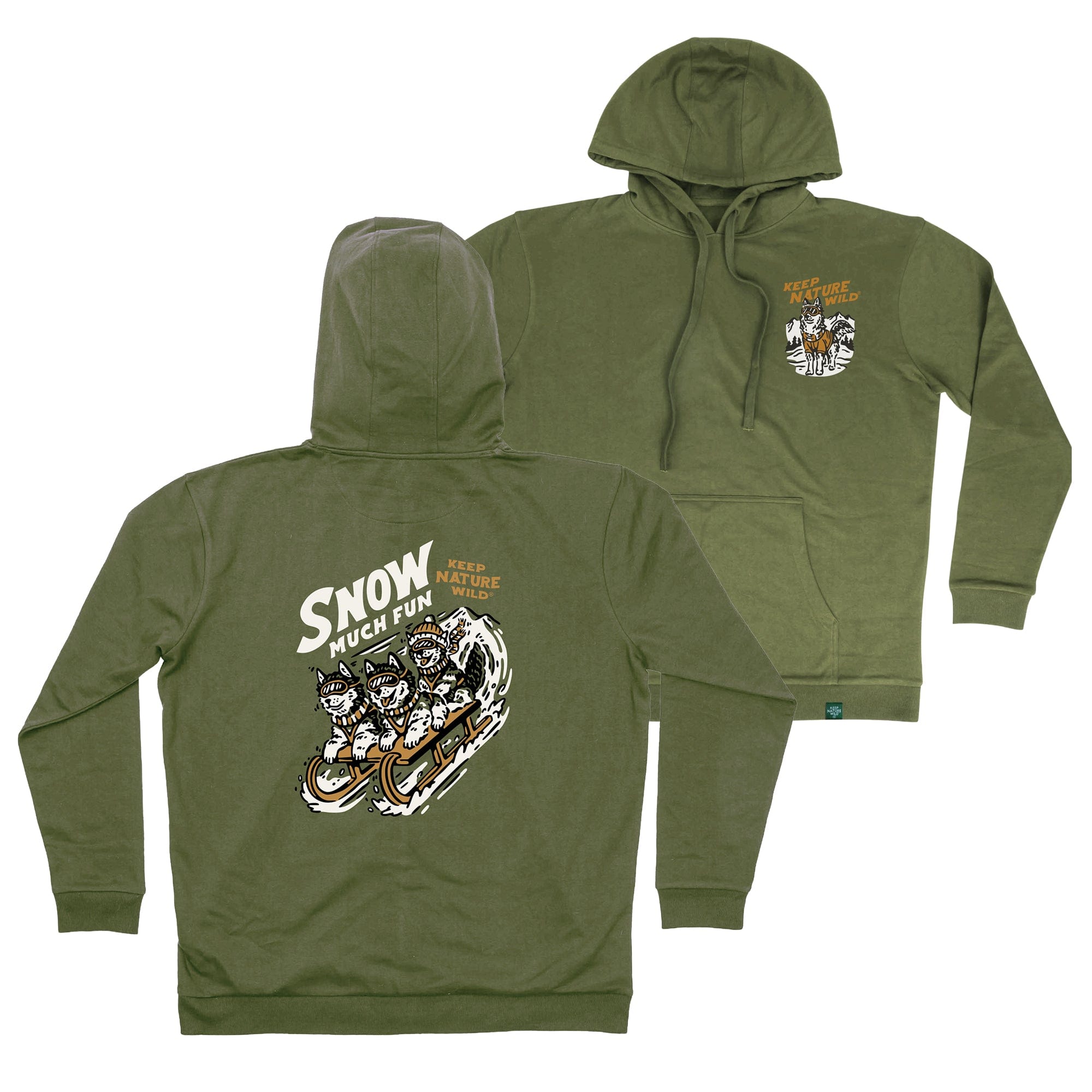 Snow Much Fun Pullover Hoodie | Olive