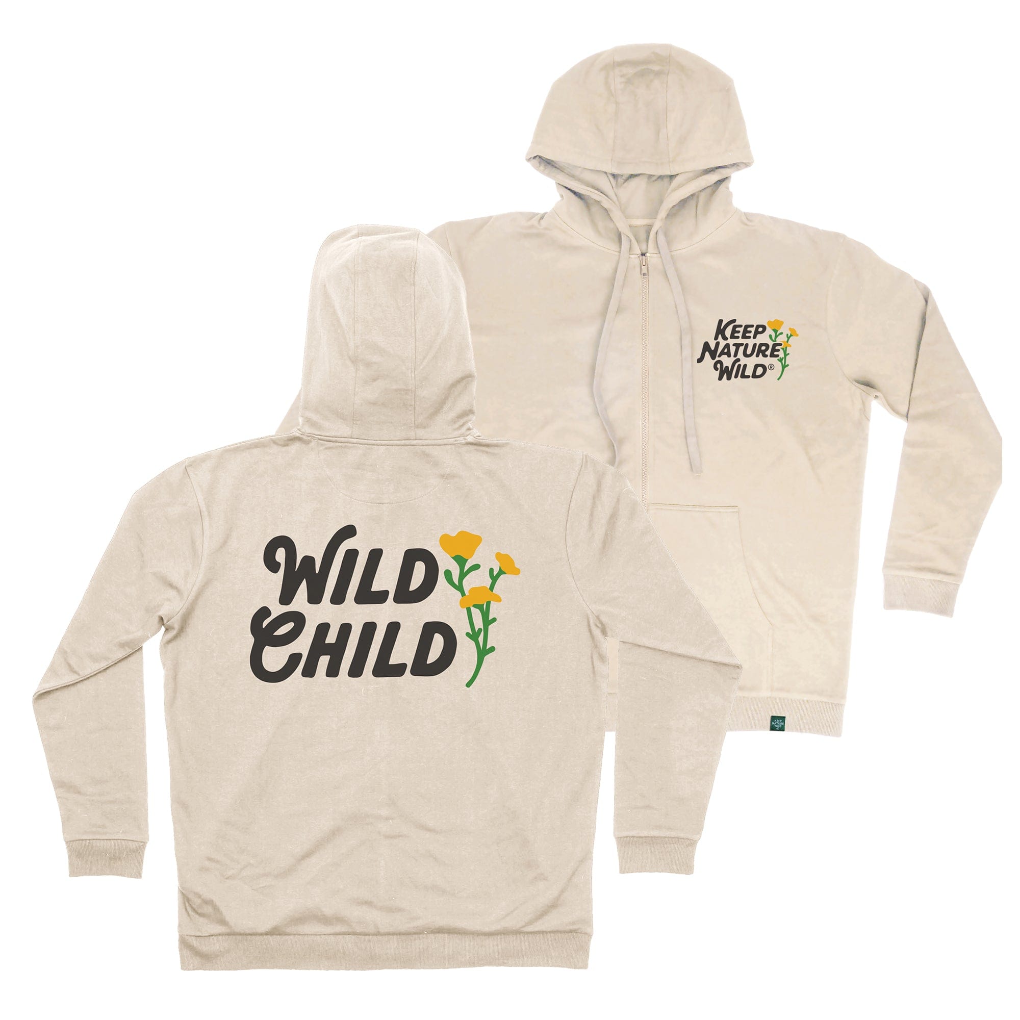 Wild Child Zip-Up Hoodie | Natural