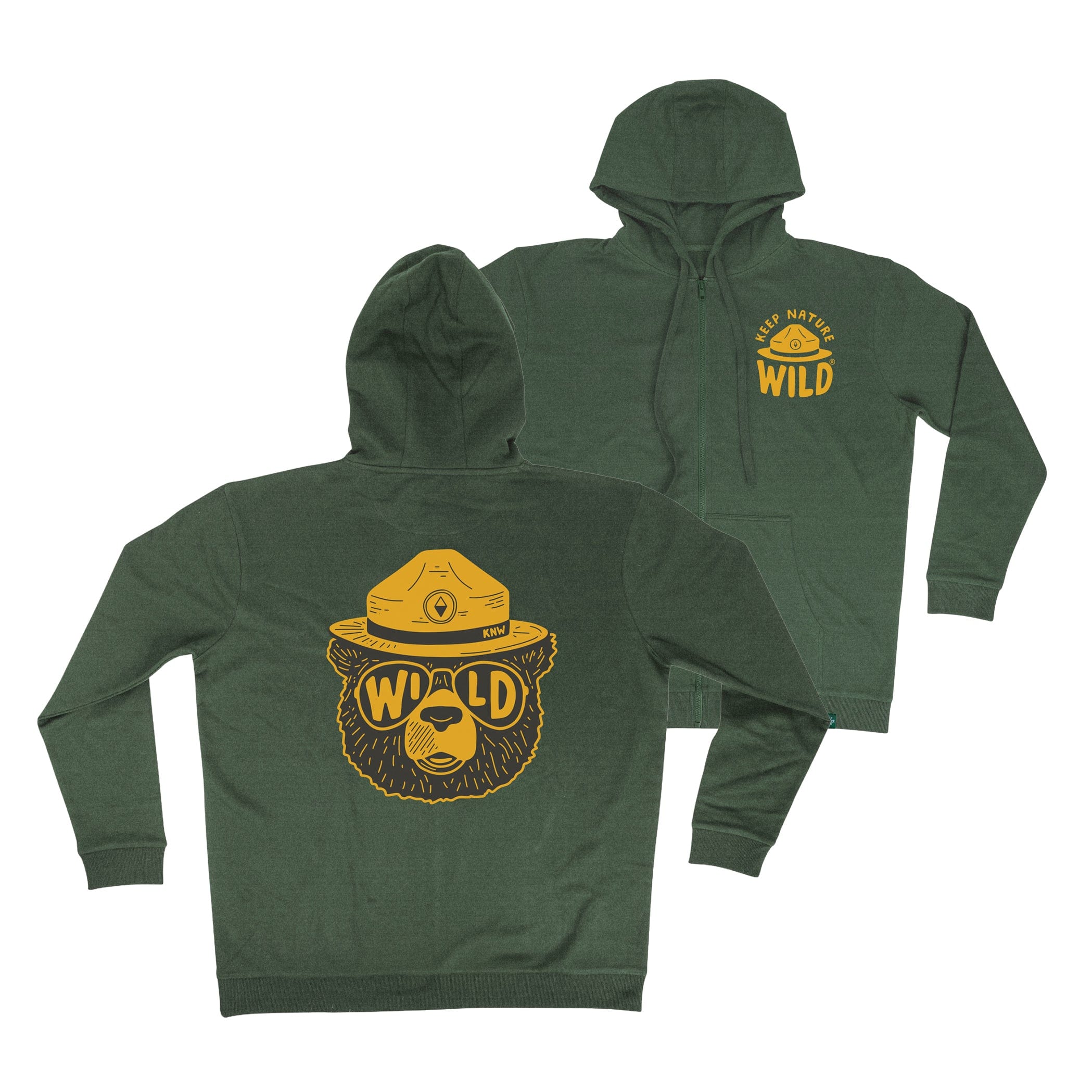 Wildbear Zip-Up Hoodie | Heather Forest