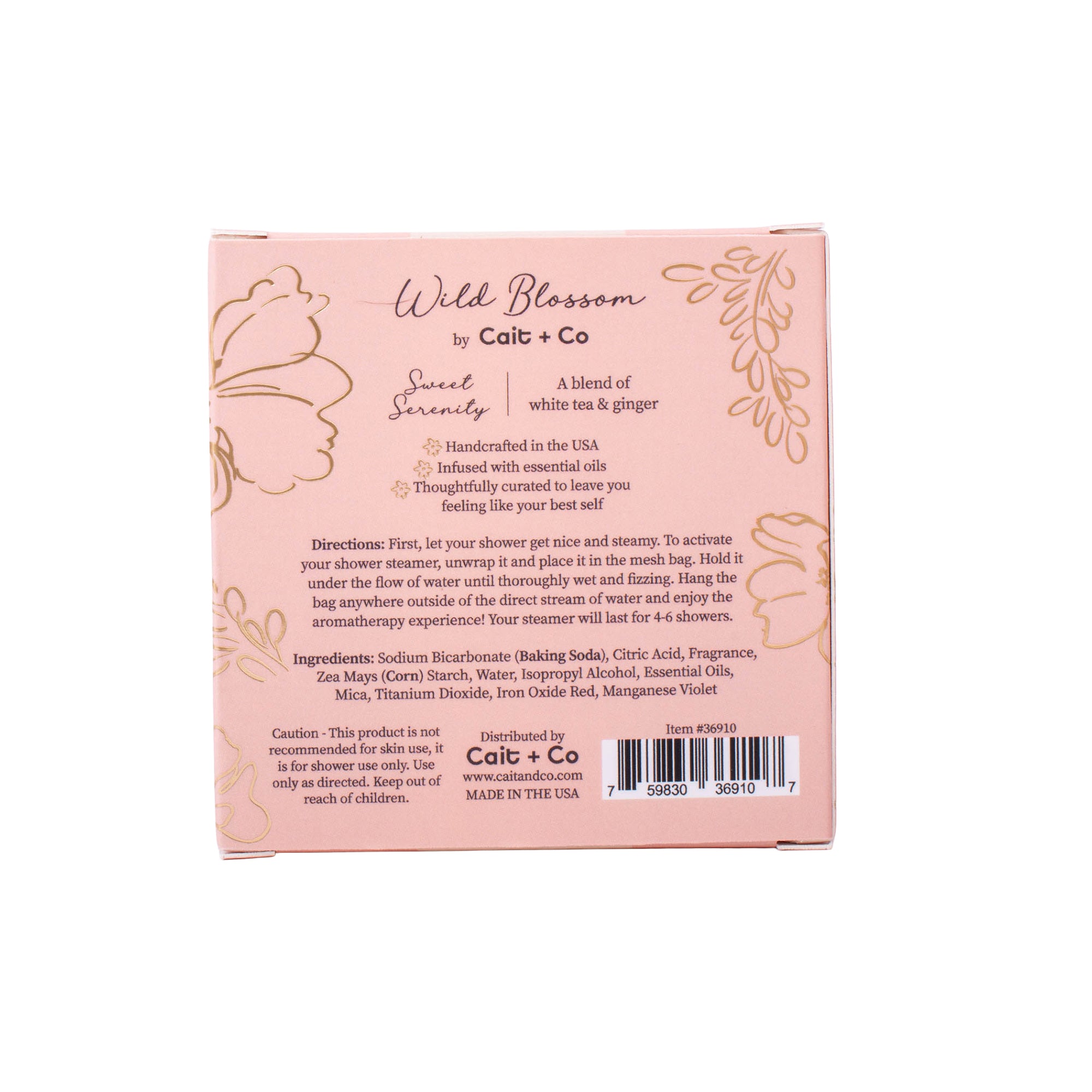 Wild Blossom Shower Steamer - White Tea & Ginger